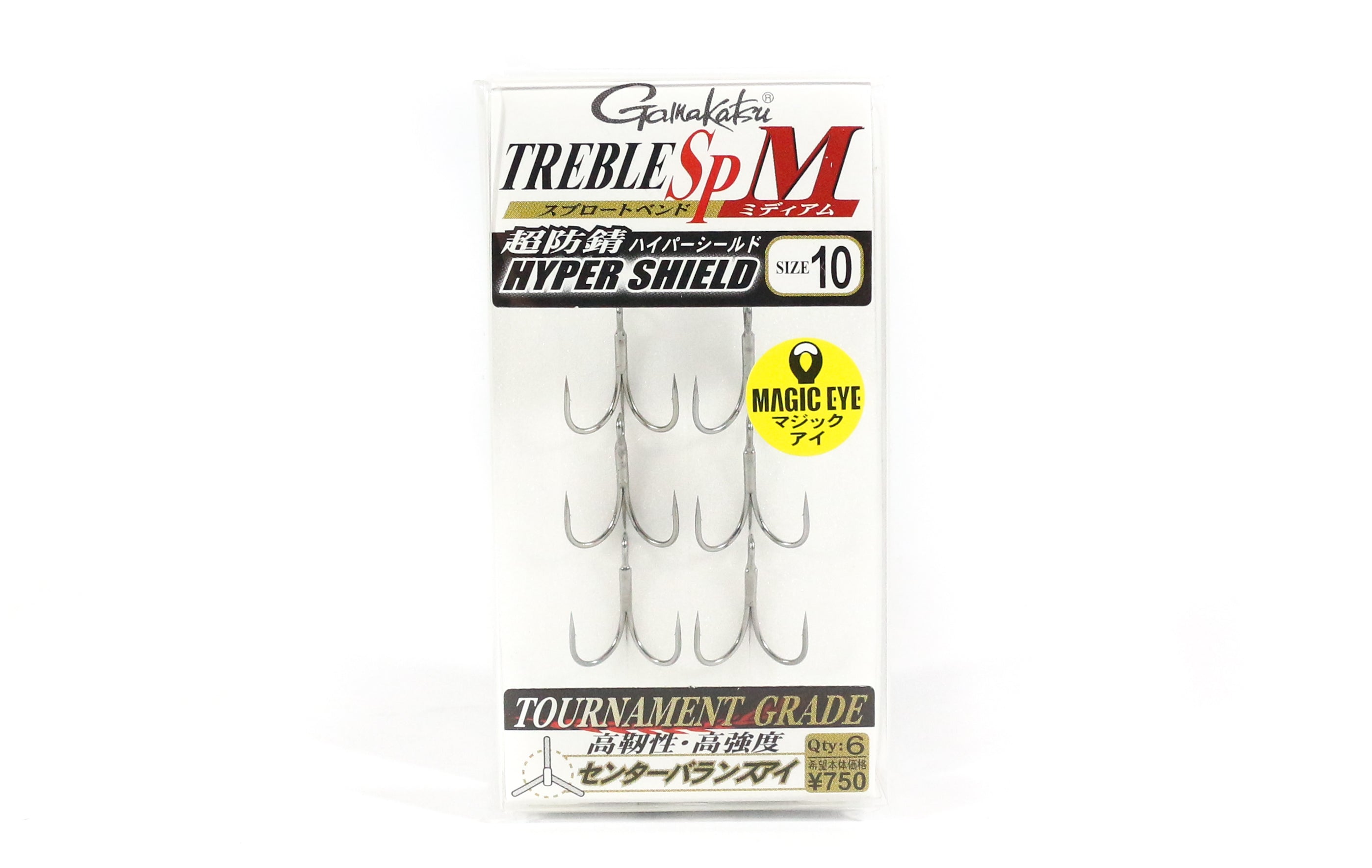 Gamakatsu 68448 Treble Hook SP M Hyper Shield Size 10 (4523)