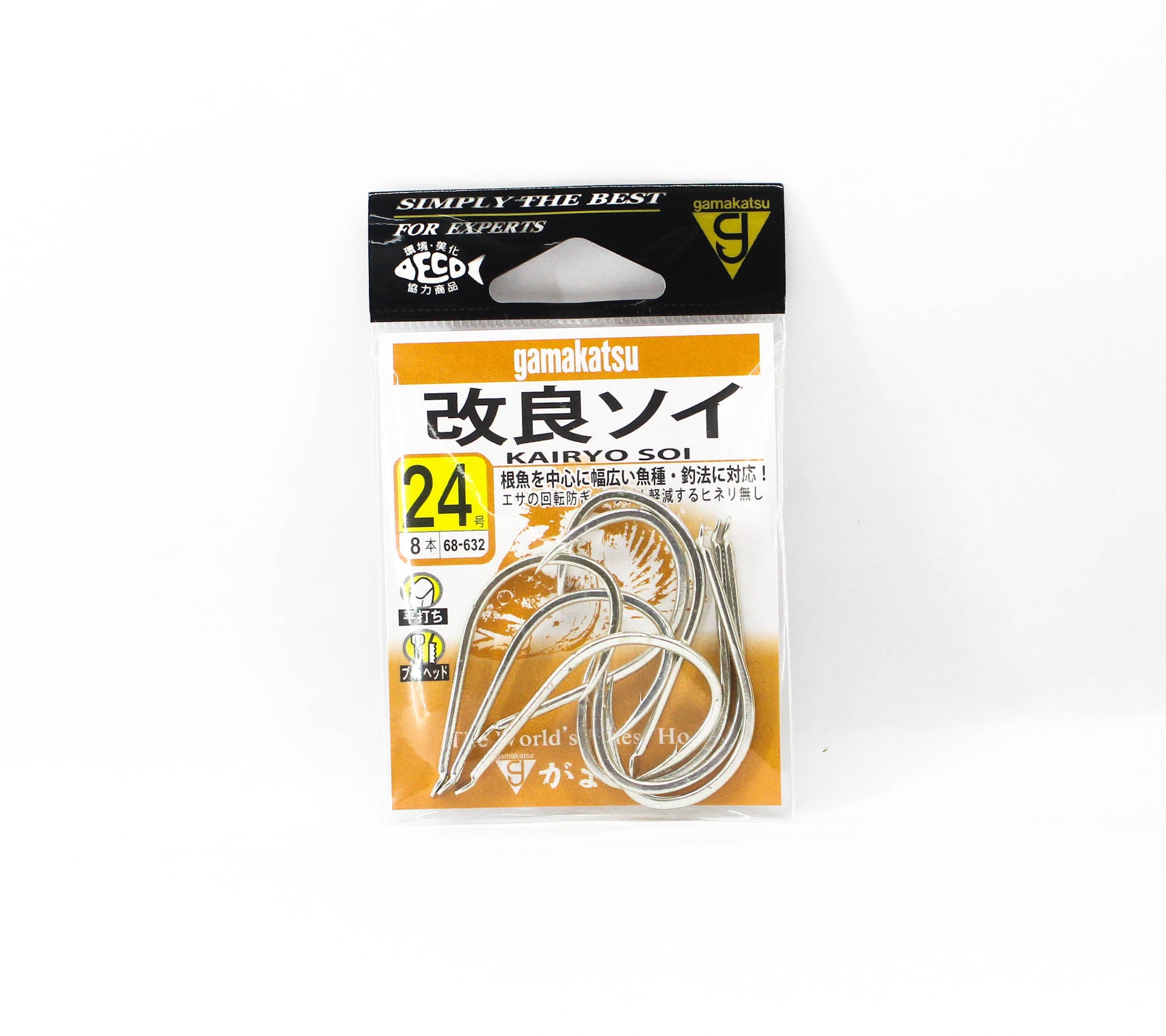 Gamakatsu 68632 Kairyo Soi Ring Eye Hook Size 24 (4589)
