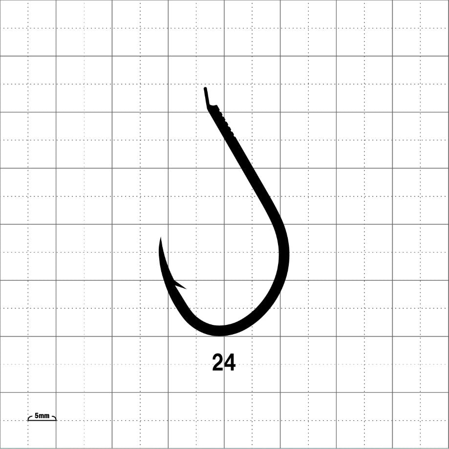 Gamakatsu 68632 Kairyo Soi Ring Eye Hook Size 24 (4589)
