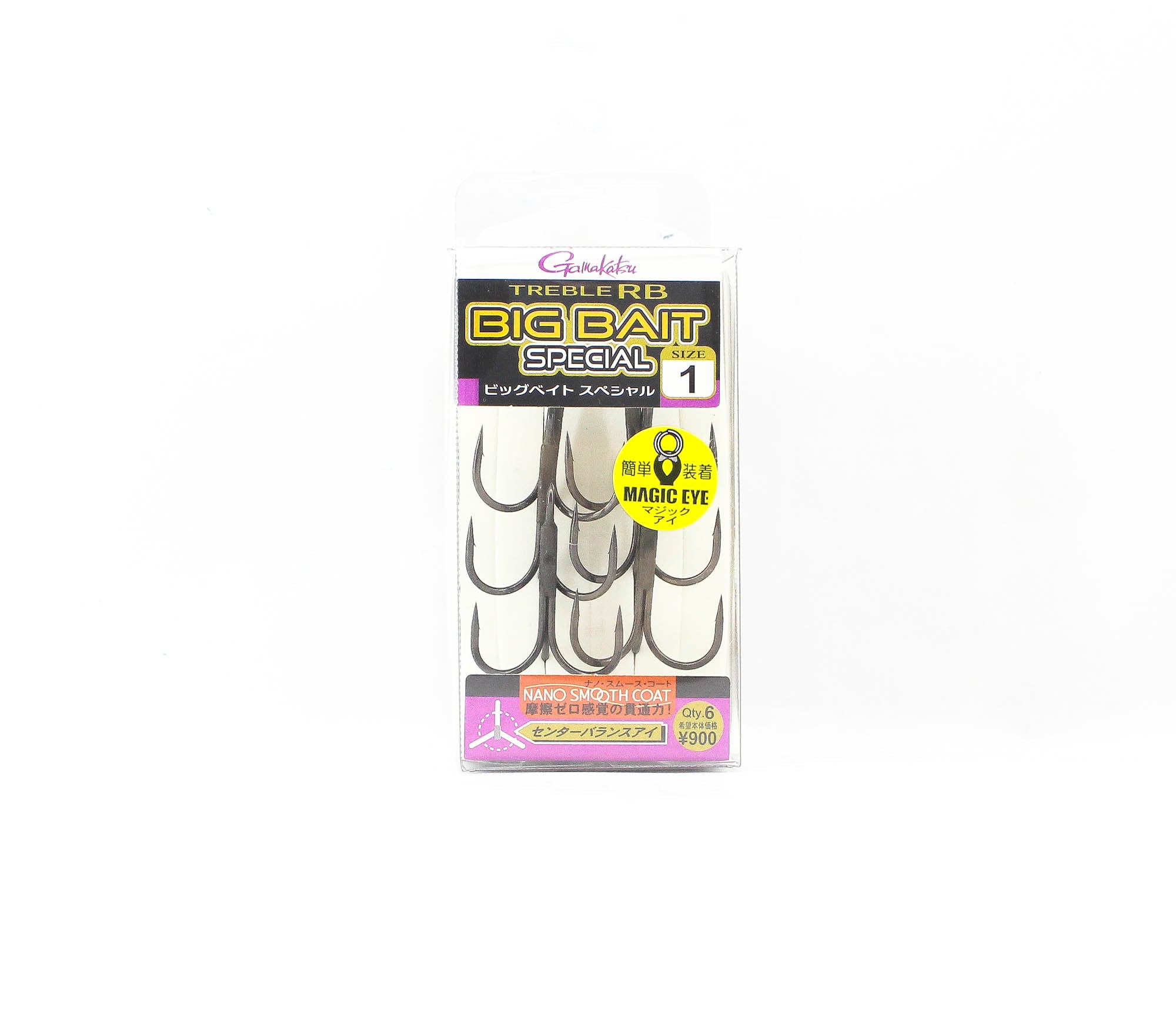 Gamakatsu Treble Hook RB Big Bait SP Size 1 (4913)