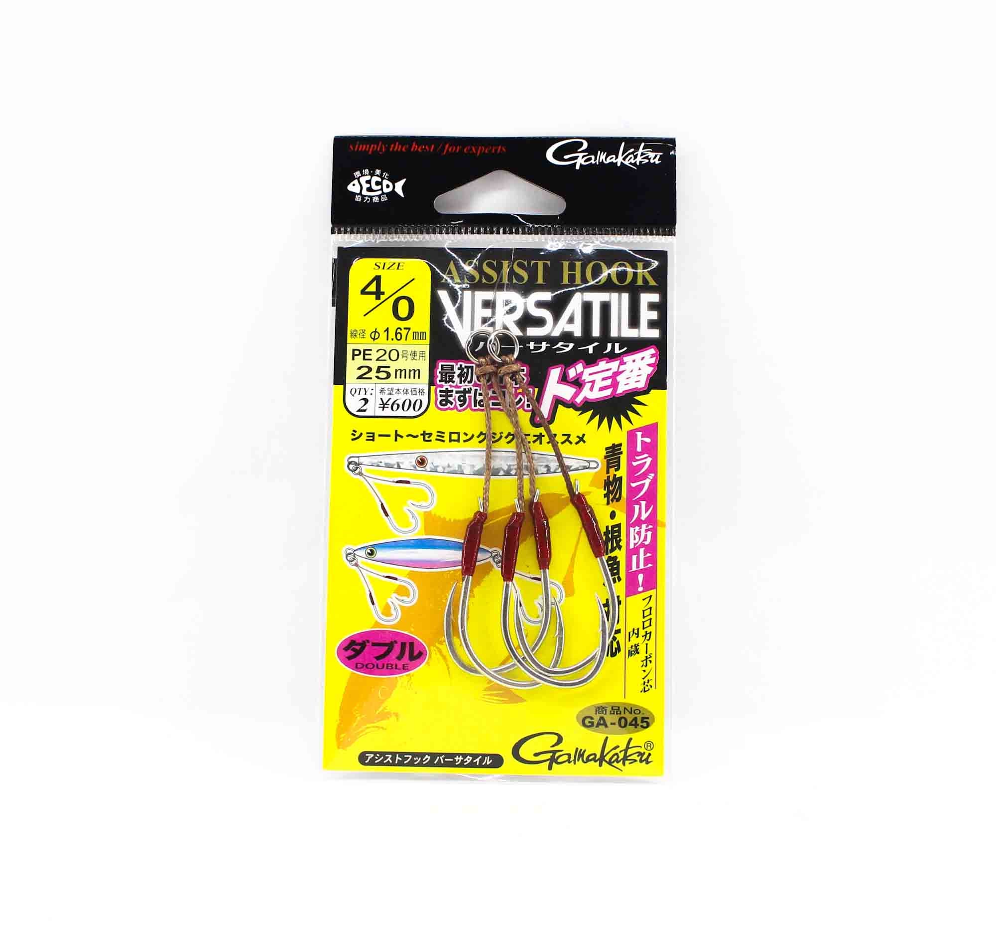 Gamakatsu 42726 GA-045 Assist Hook Fluoro Core Size 4/0 25mm (6504)