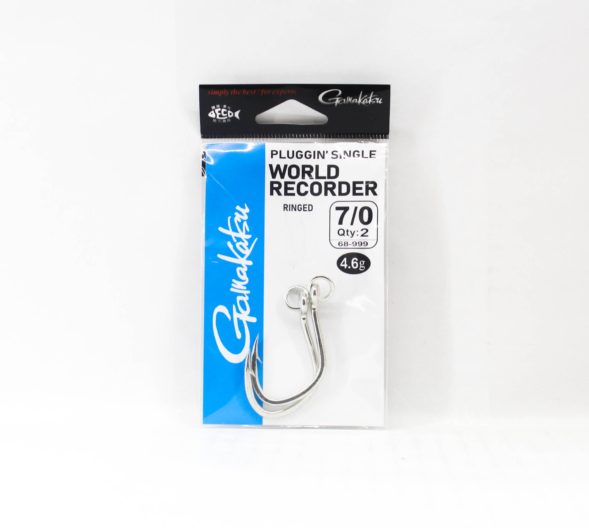 Gamakatsu 68999 Plugging Single World Recorder Ringed Size 7/0 (7602)