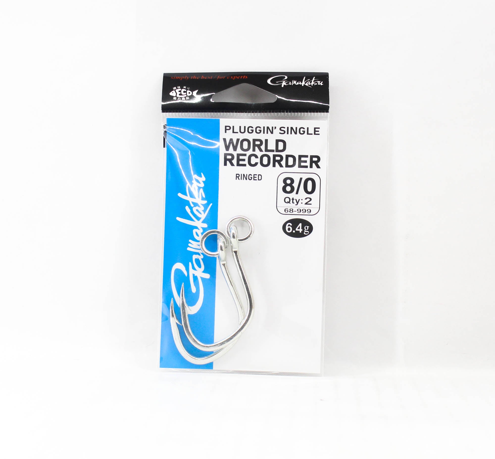 Gamakatsu 68999 Plugging Single World Recorder Ringed Size 8/0 (7619)