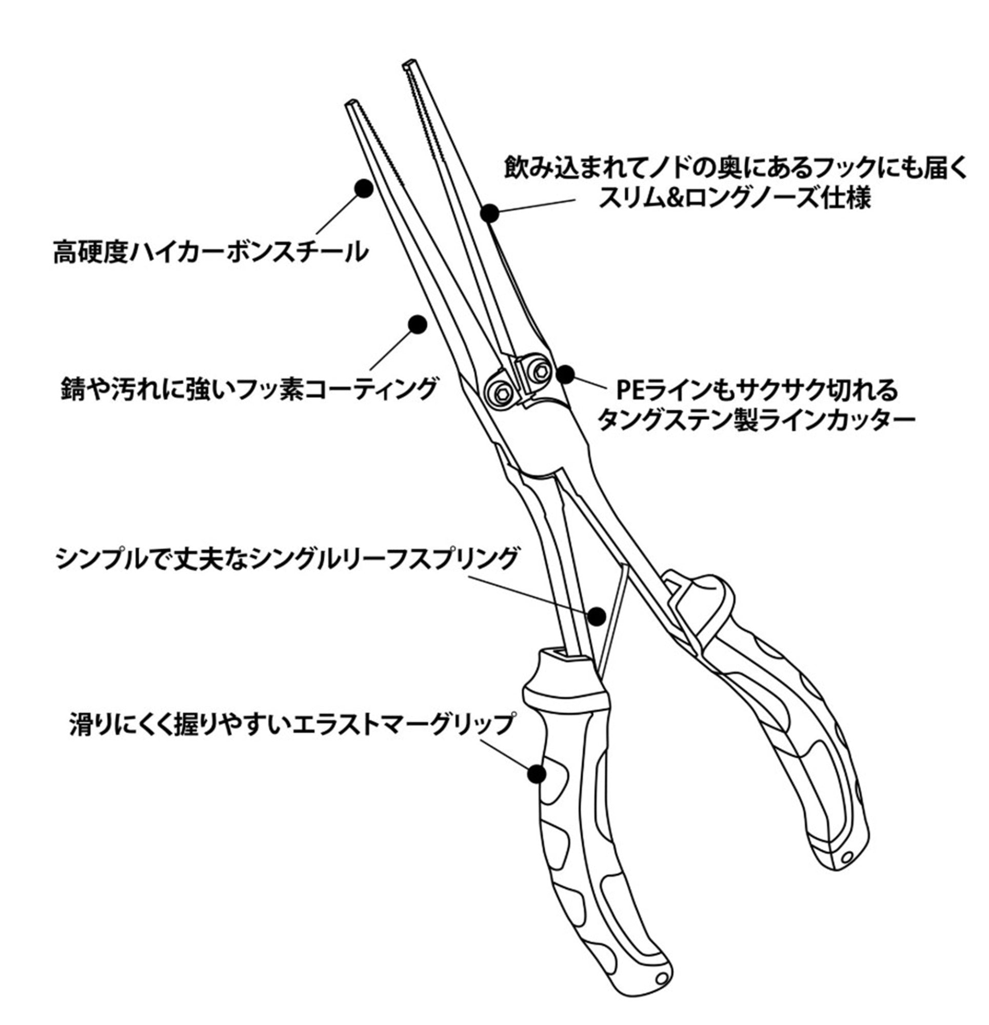 Gamakatsu LE155 Pliers Long Nose 21cm (2367)