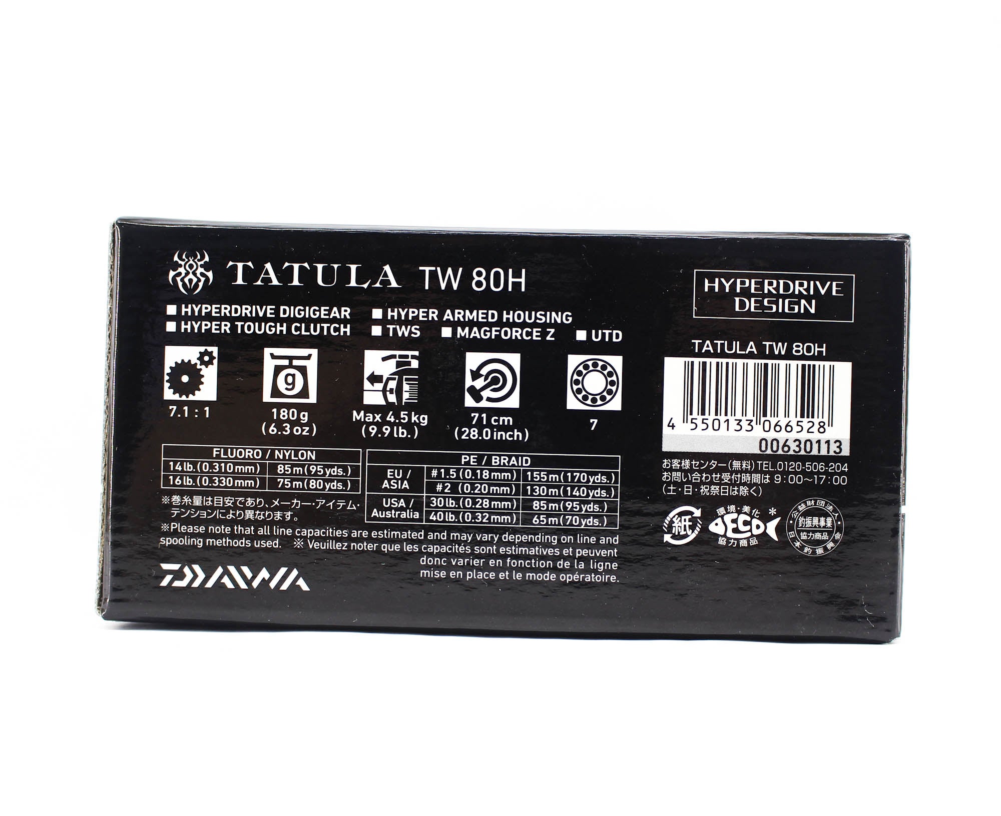 Daiwa Reel Baitcast 22 Tatula TW 80H Right Hand (6528)