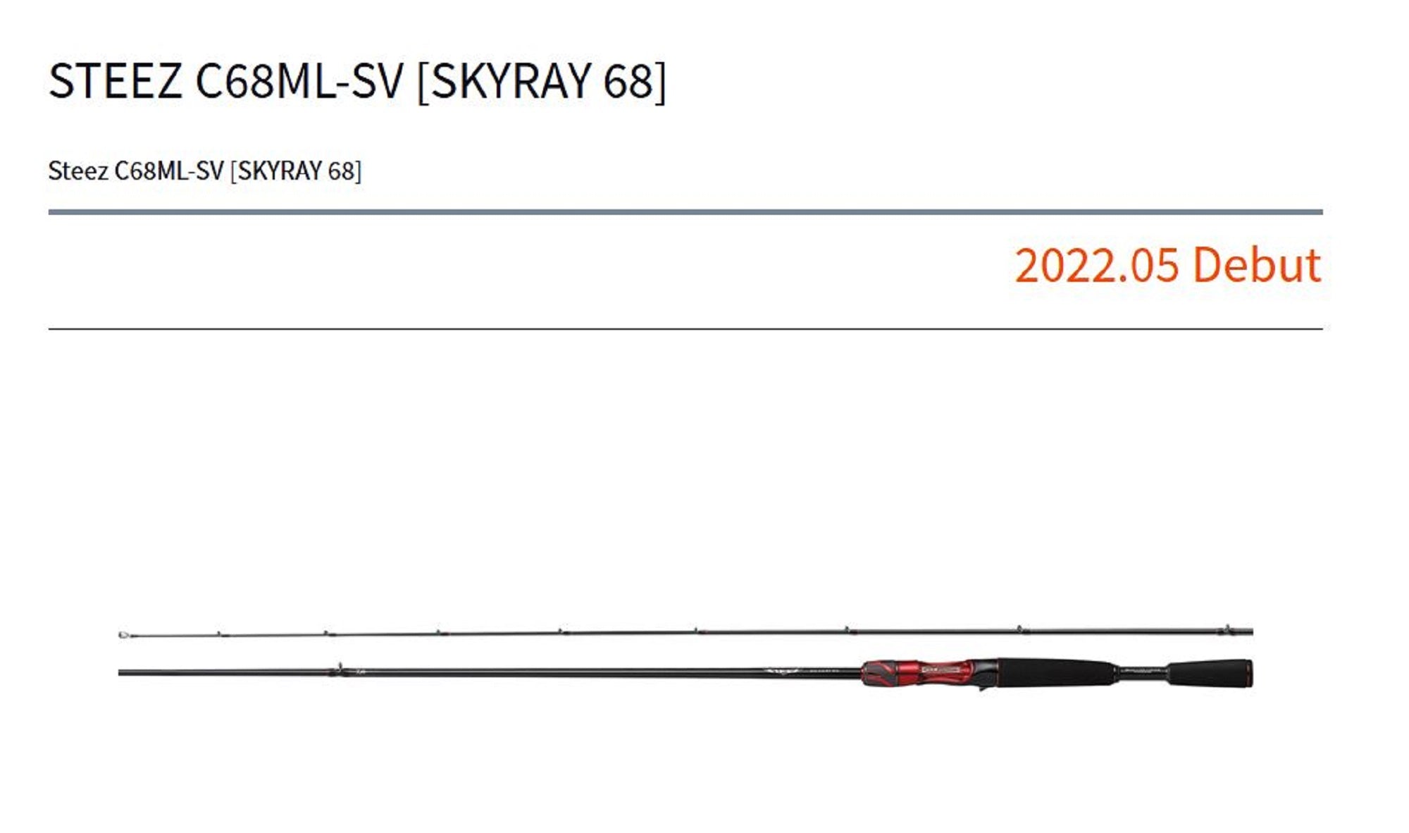 Sale Daiwa Rod Baitcast Steez C68ML-SV Skyray68 (6075)