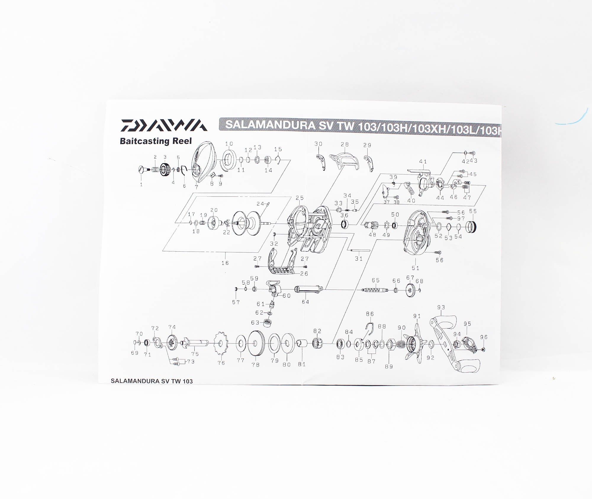 Sale Daiwa Reel Baitcast 21 Salamandura SV TW 103HL Left Hand (4284)