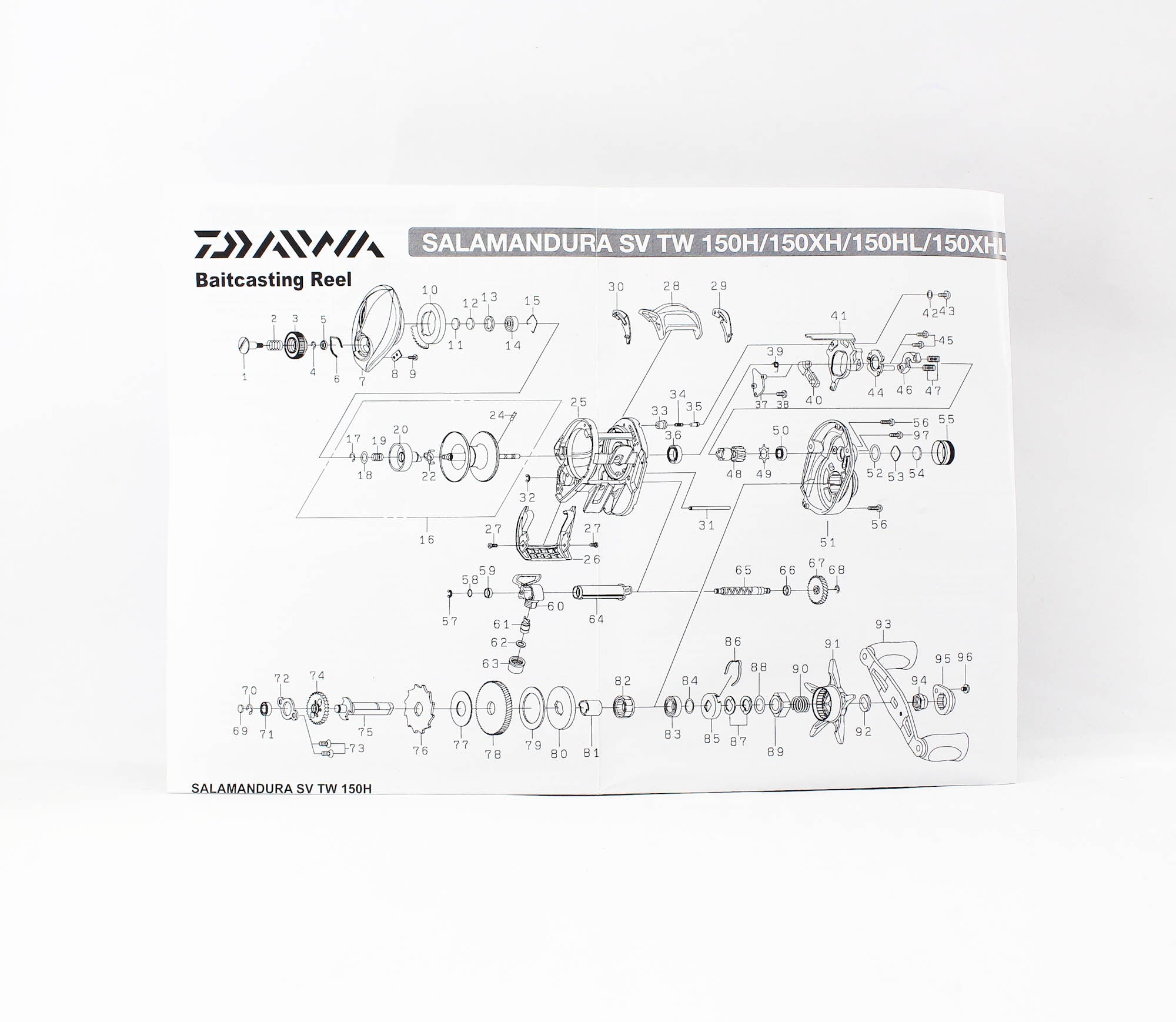 Sale Daiwa Reel Baitcast 21 Salamandura SV TW 150HL Left Hand (4321)
