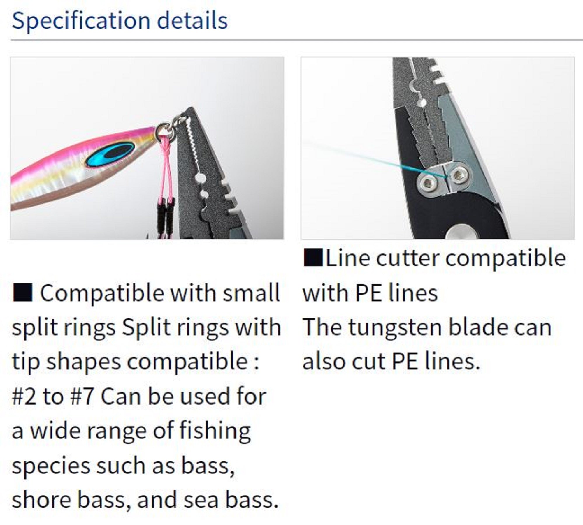 Daiwa Pliers Split Ring Aluminium 200H Lock LG Size 2-7 Black (2593)