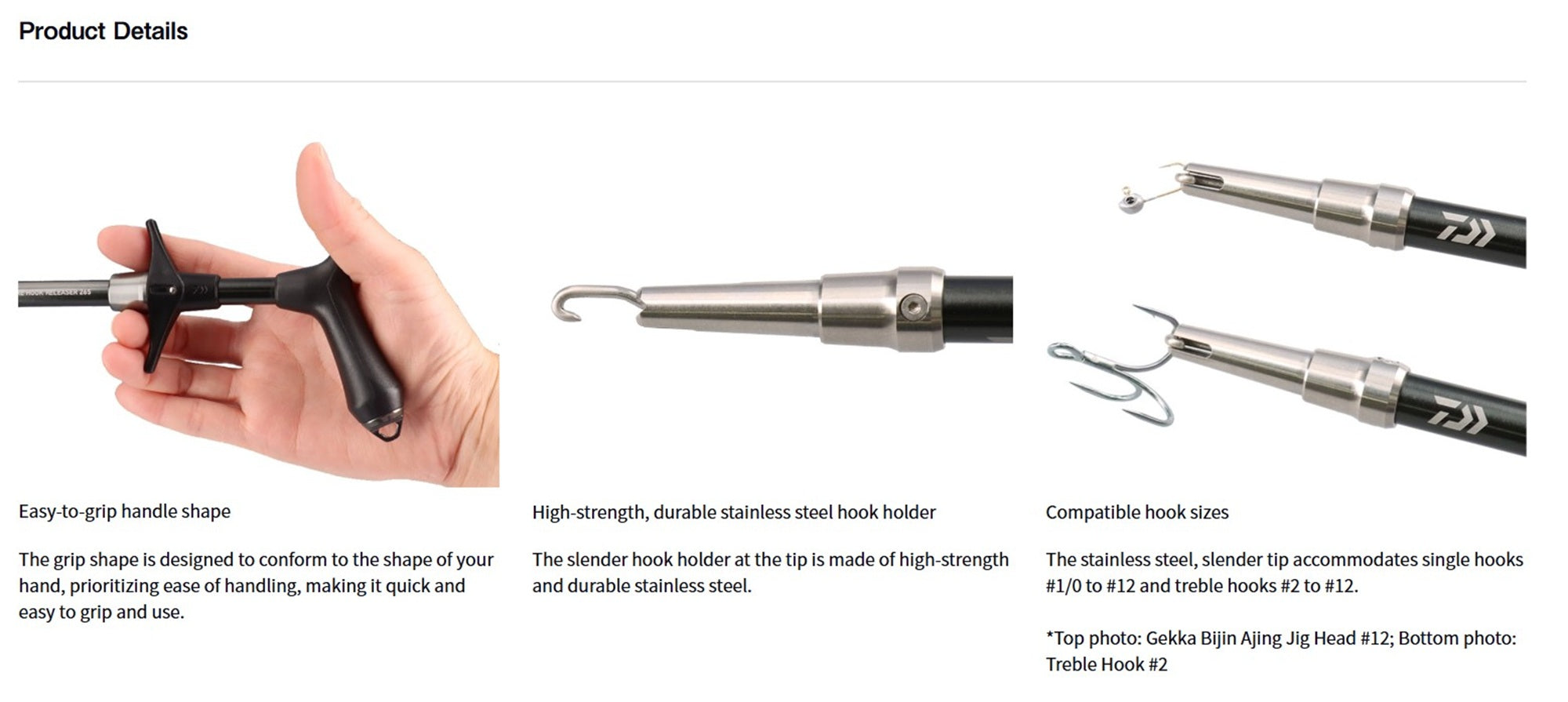 Daiwa Hook Releaser 265mm Gunmetal (5680)