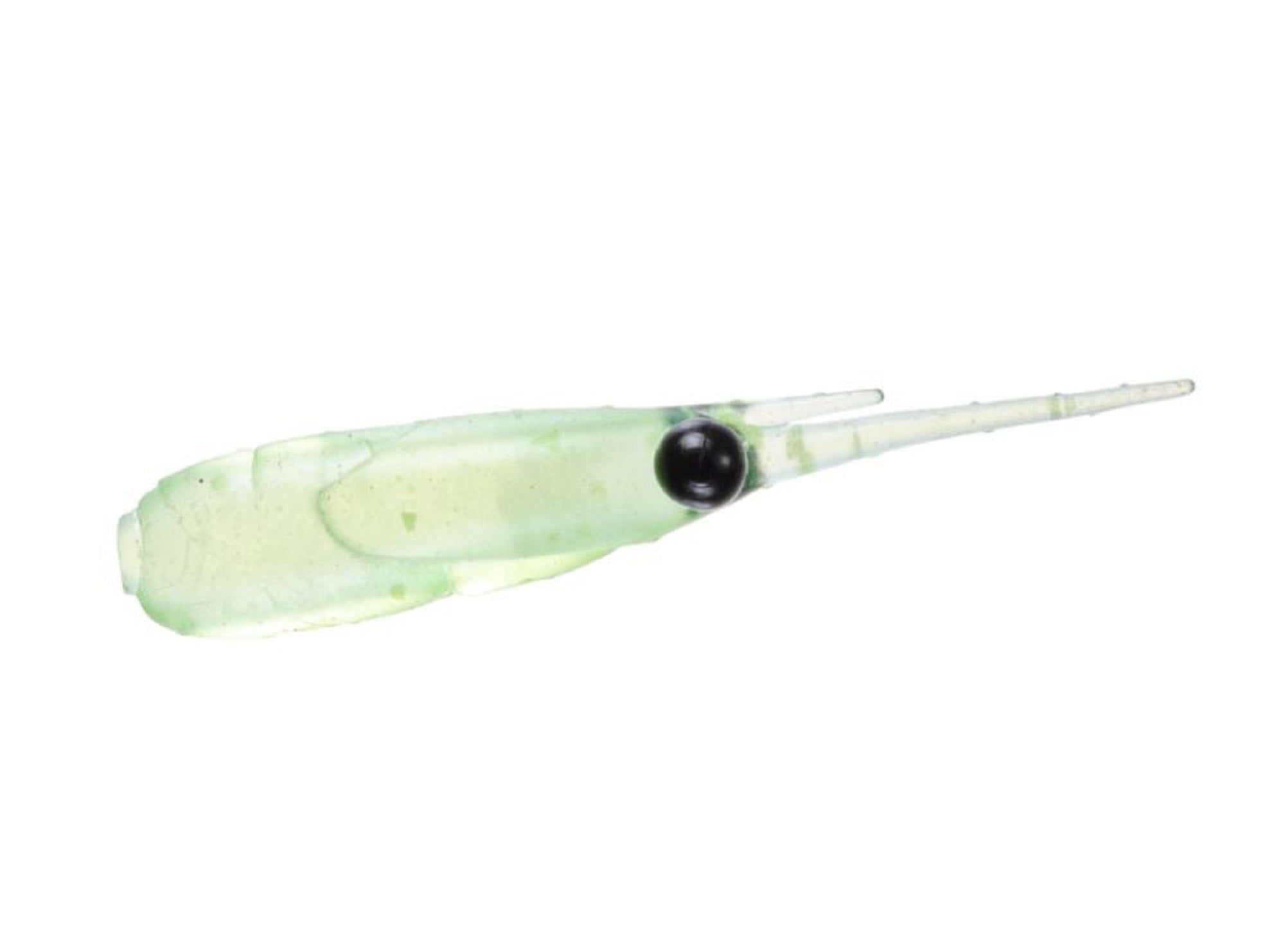Daiwa Soft Lure Chibi Dart 1.5 Inch 8 per pack Clear Chart Dot Glow (6014)