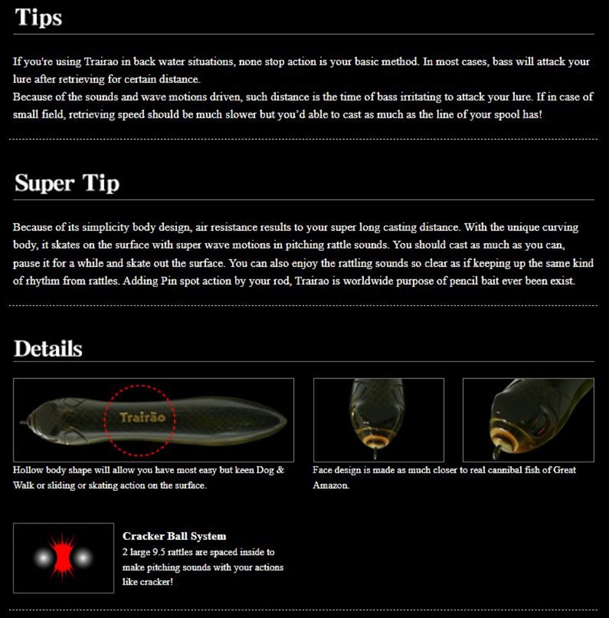 Imakatsu Trairao 130 mm 28 grams Floating Lure 897 (4744)