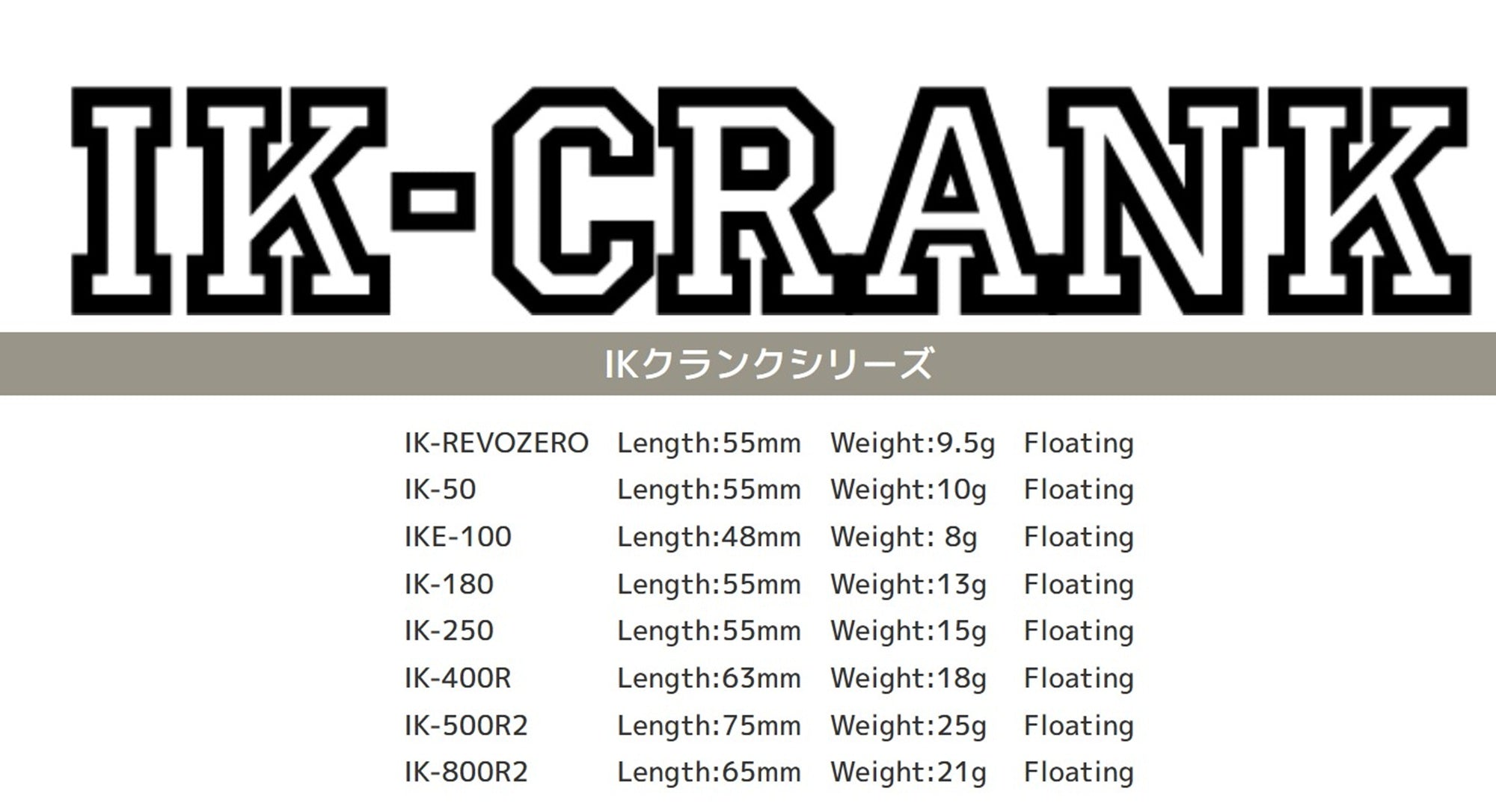 Imakatsu IK 250C 55 mm 15 grams Floating Lure 116 (5291)