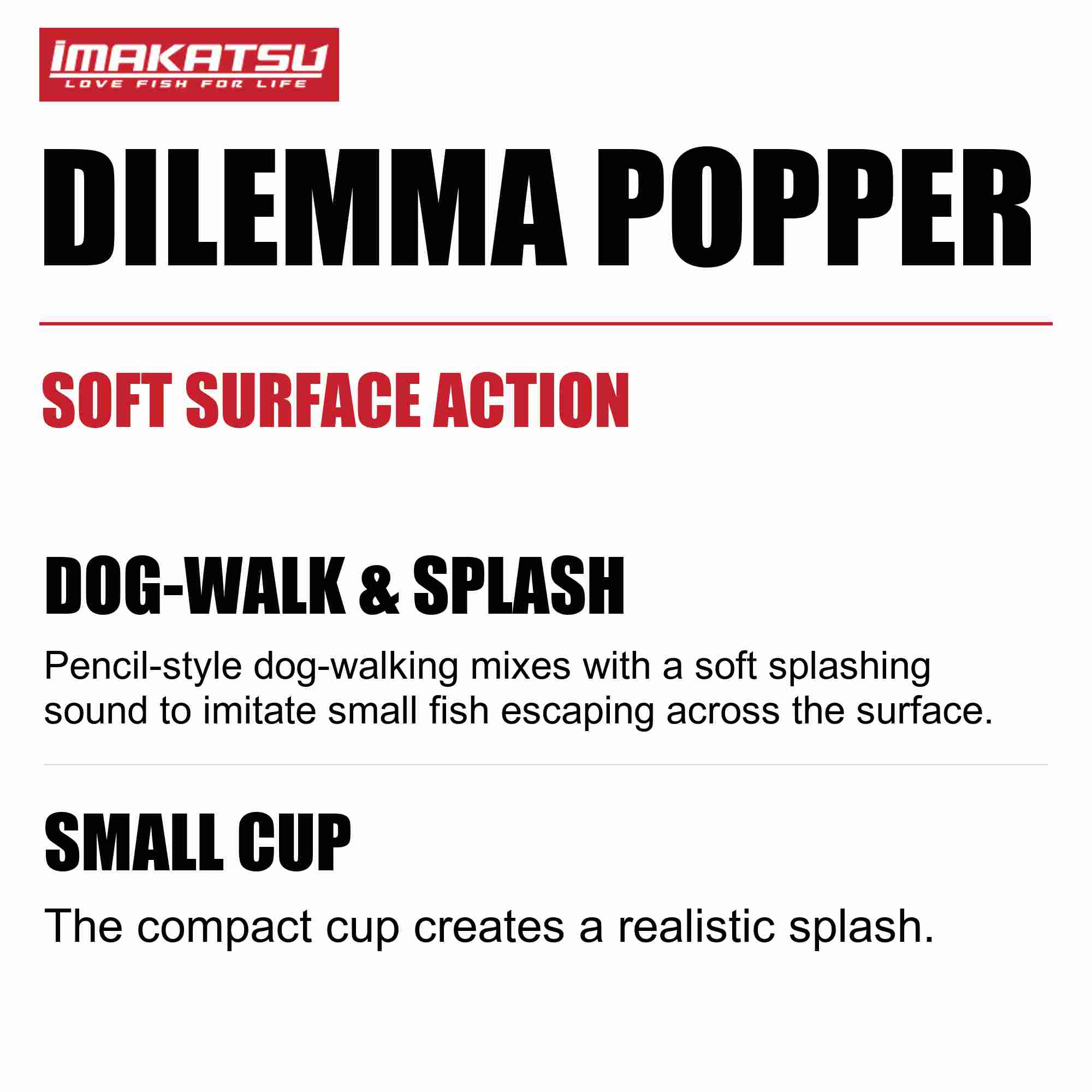 Imakatsu Dilemma Popper 60mm 4 grams Floating Lure 89 (6588)
