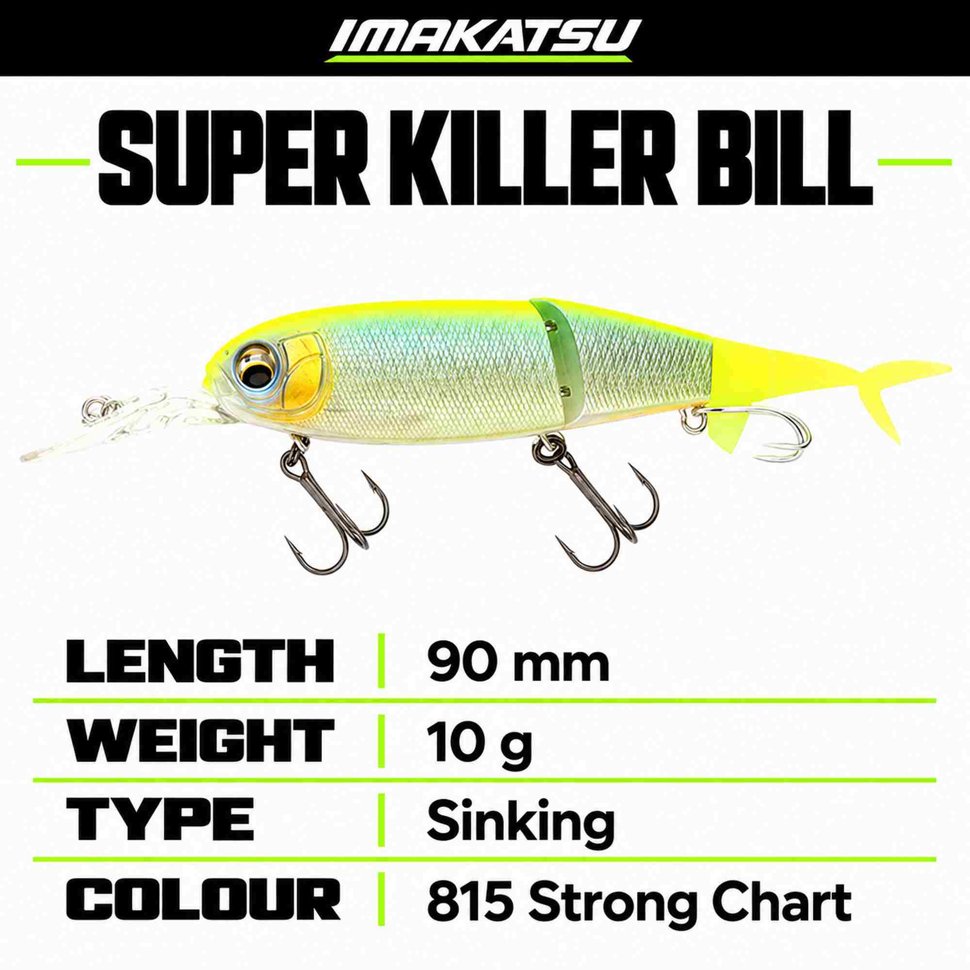 Imakatsu Super Killer Bill 90mm 10 grams Sinking Lure 815 (7301)