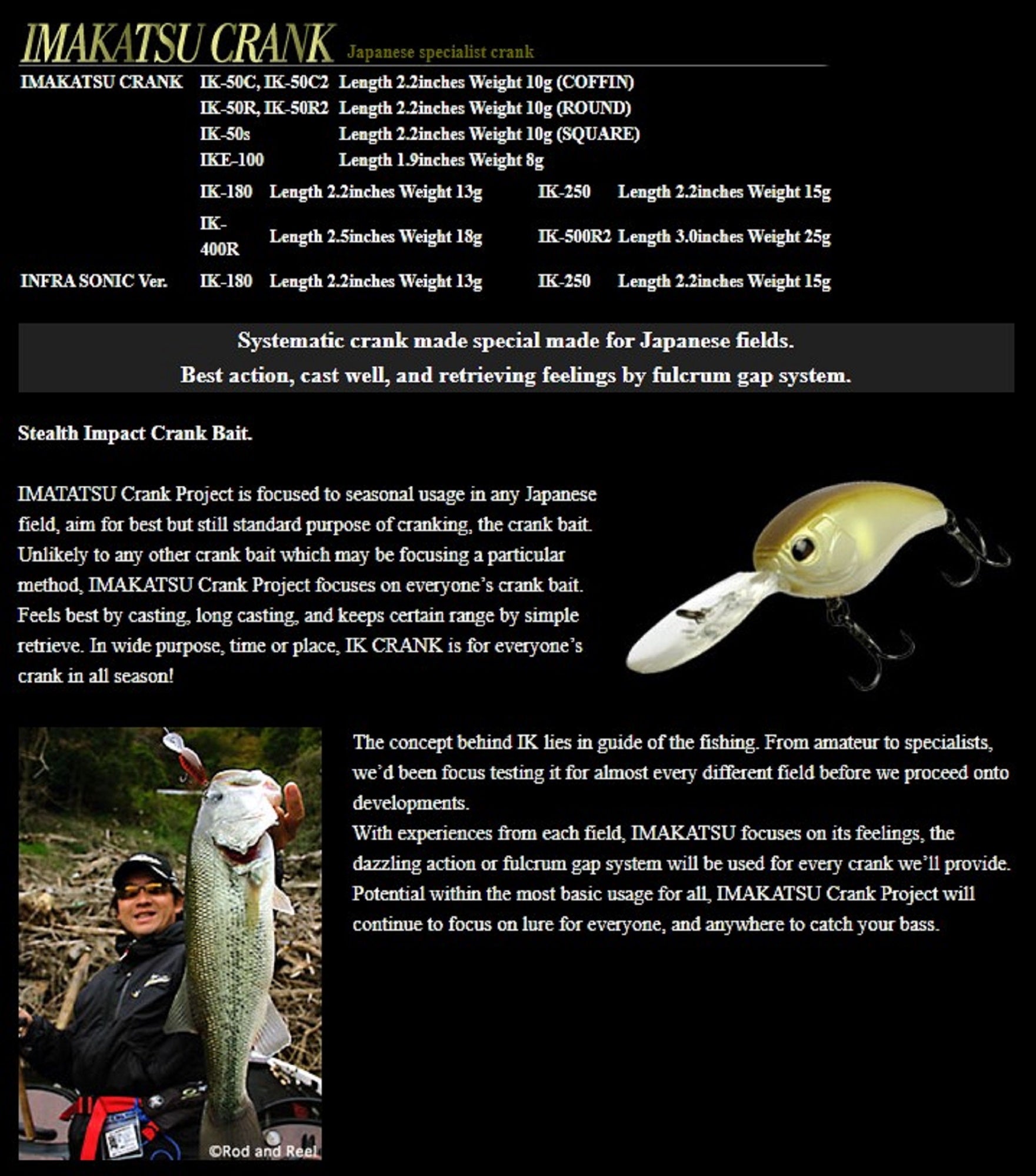 Imakatsu IK 250C 55 mm 15 grams Floating Lure 875 (1865)