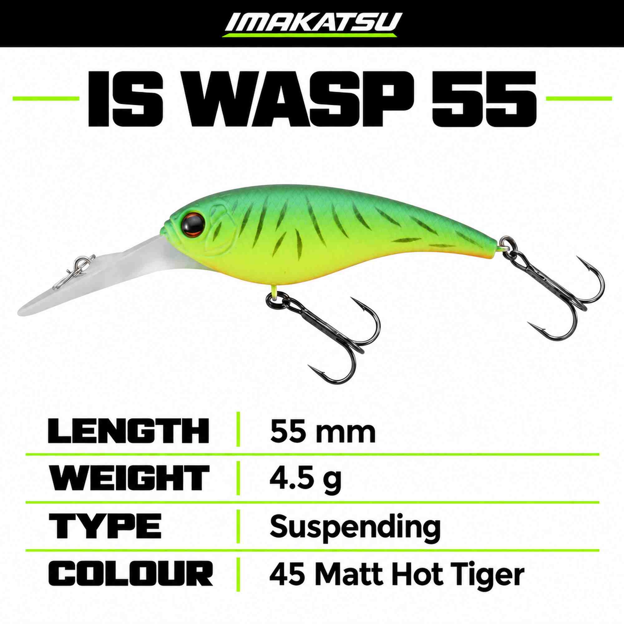 Imakatsu IS Wasp 55 Suspend Lure 45 (8598)