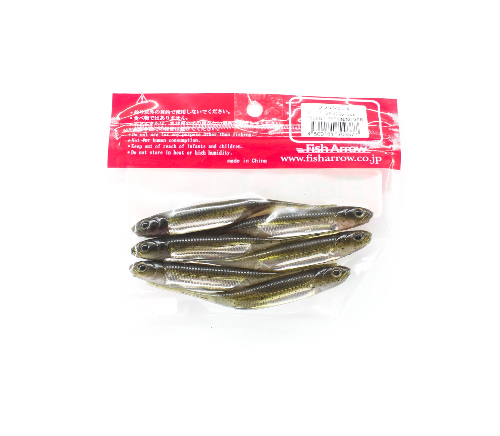 Fish Arrow Soft Lure Flash J 4 Inch 6 Piece per pack #01 (9377)