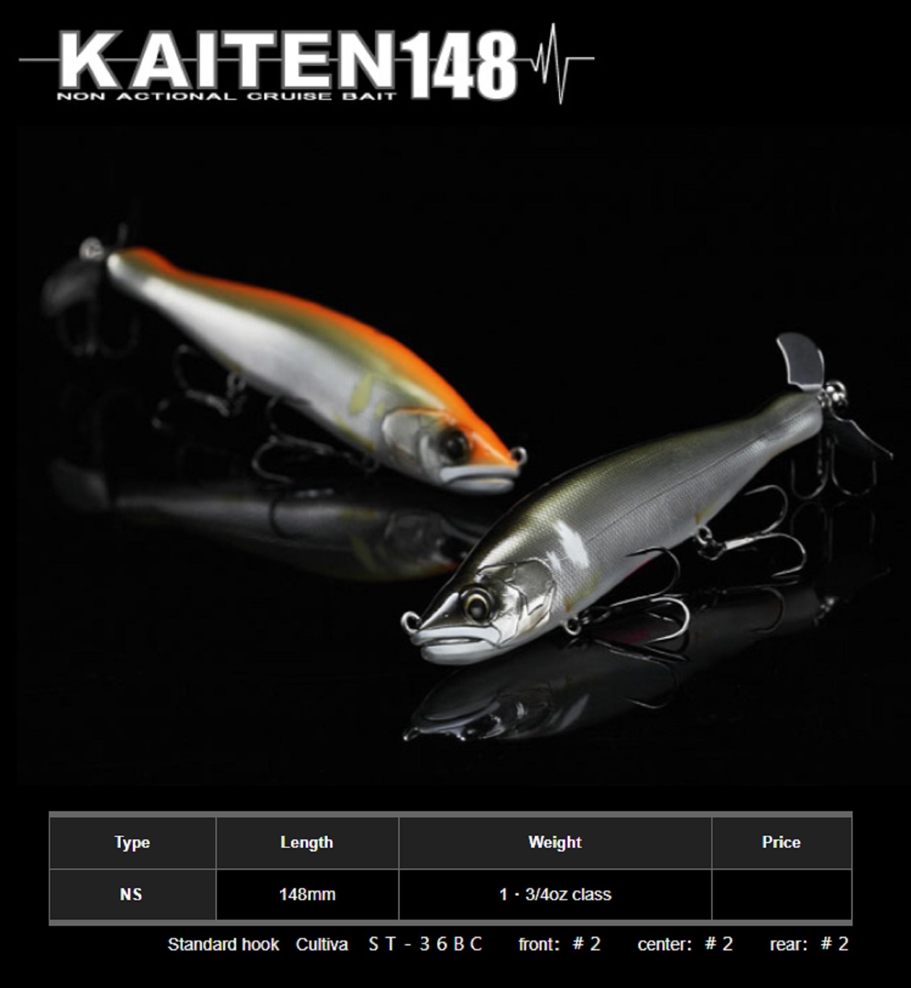 Gan Craft Kaiten 148 NS Cruise Bait Sinking Lure 05 (4092)