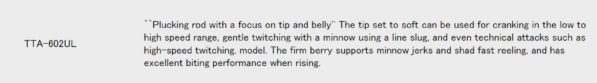 Major Craft Troutino Series Spinning Rod TTA 602 UL (8336)