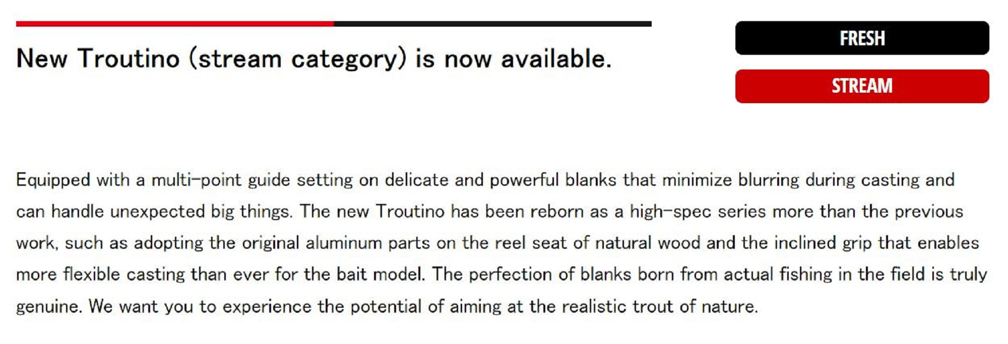 Sale Major Craft Troutino Stream Series Spinning Rod TTS 782 M (8497)