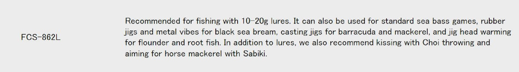 Sale Major Craft First Cast Series Spinning Rod FCS 862 L (8671)