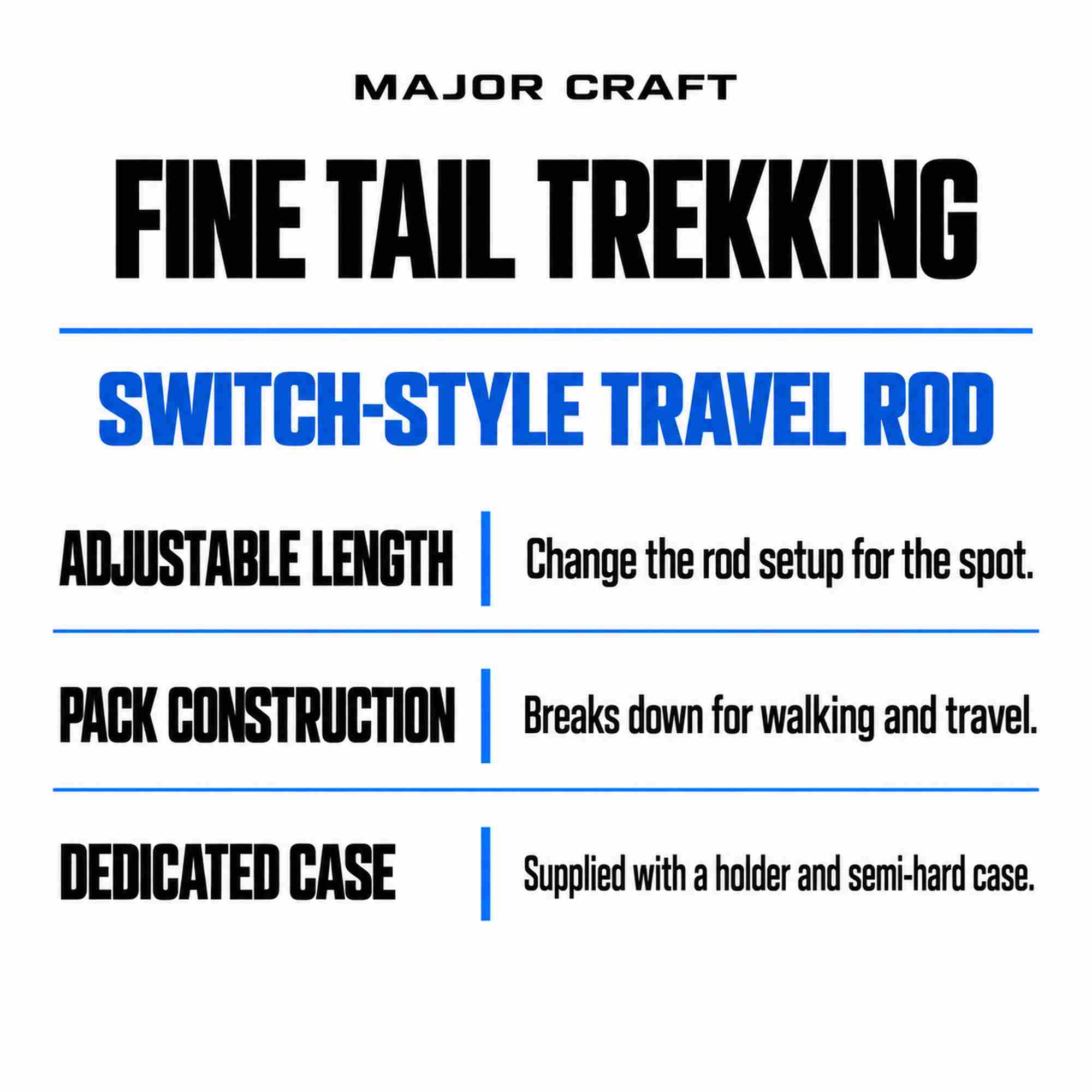 Major Craft Fine Tail Series Baitcast Rod FTX-B46/505UL (1671)