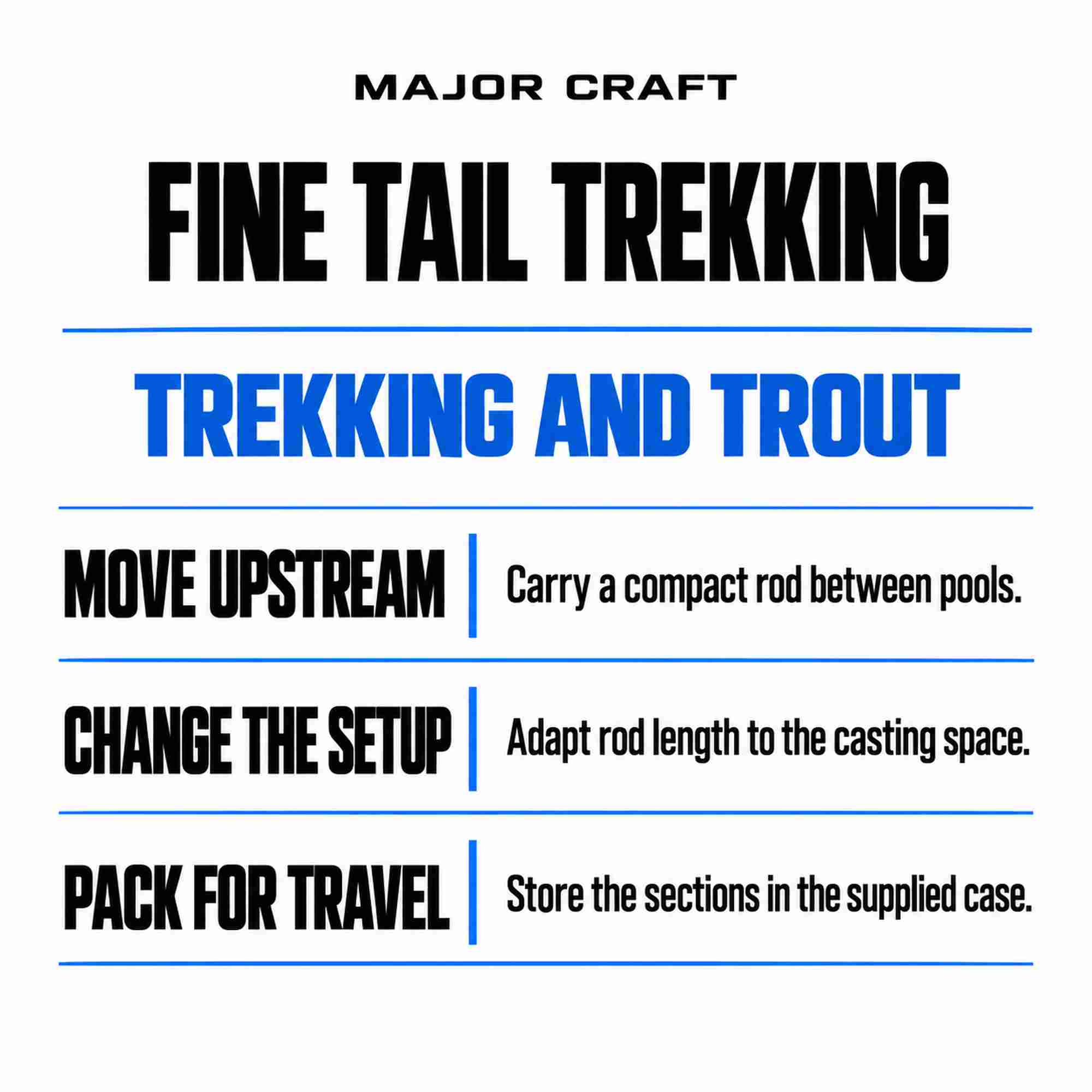 Major Craft Fine Tail Series Baitcast Rod FTX-B46/505UL (1671)