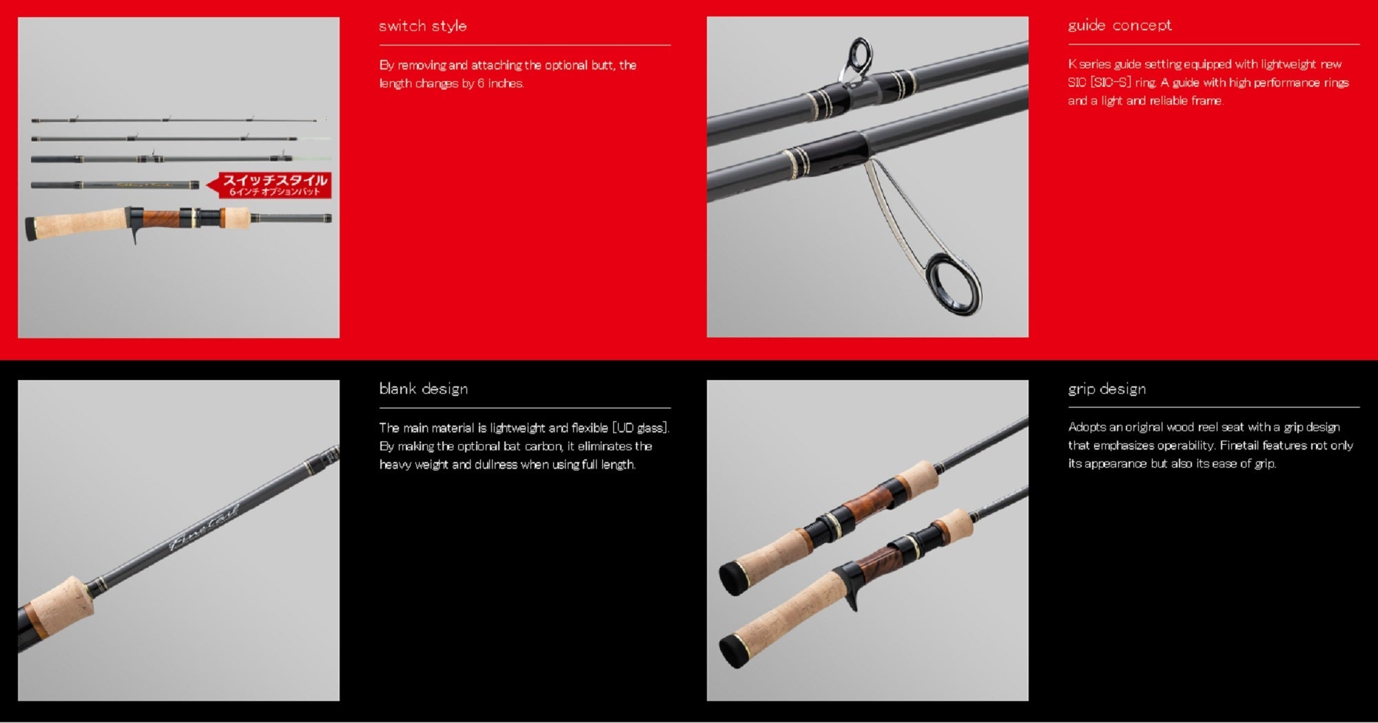Sale Major Craft Fine Tail Series Baitcast Rod FTG B46/505UL (2272)