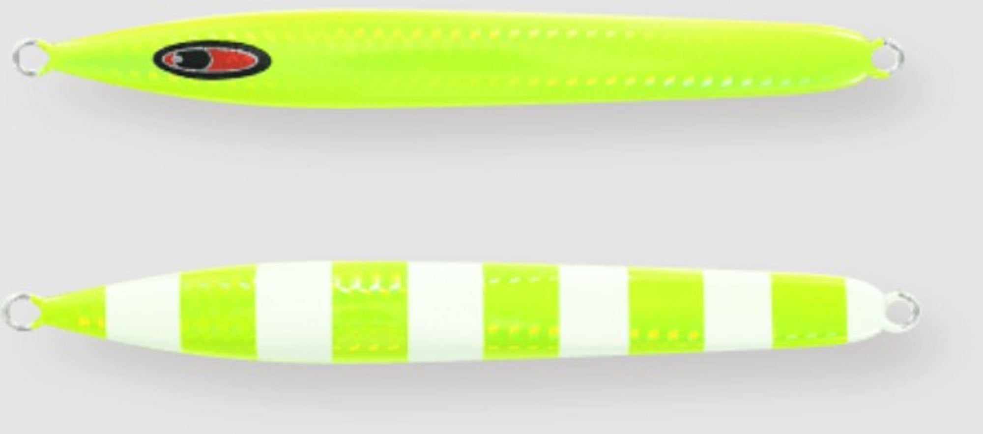 Seafloor Control Metal Jig Arc 230 grams Chart Yellow Zebra Glow GR (1989)