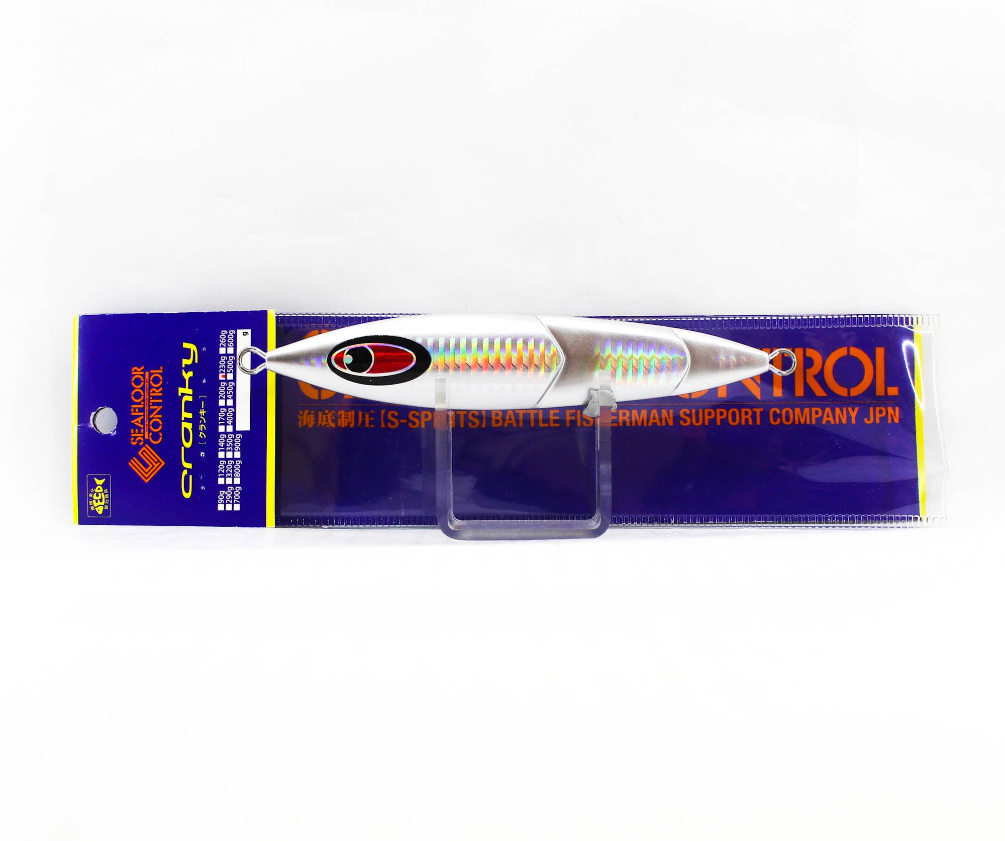 Seafloor Control Metal Jig Cranky 230 grams Silver (4607)