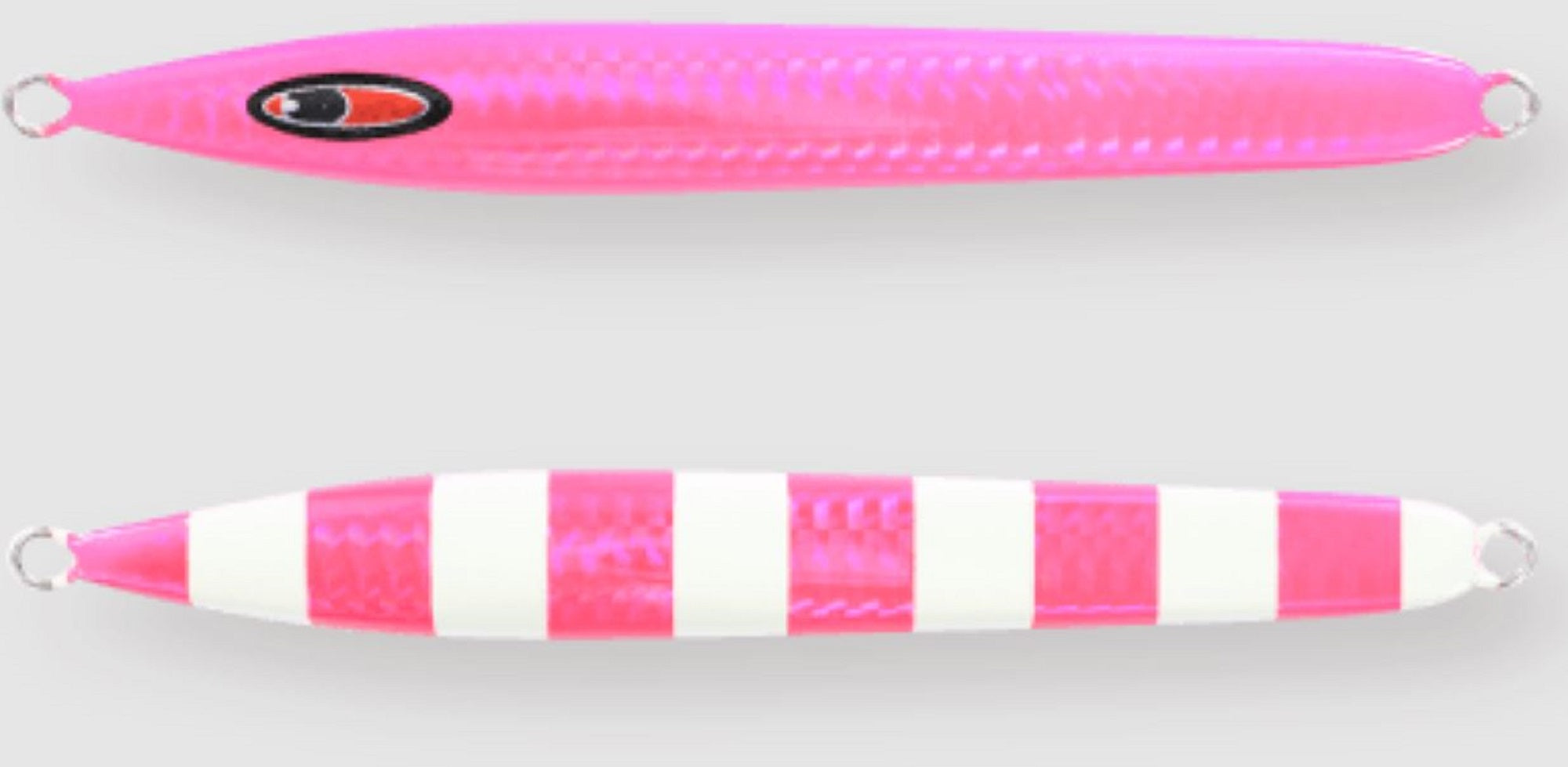 Seafloor Control Metal Jig Arc 120 grams Chart Pink Zebra Glow GR (0905)