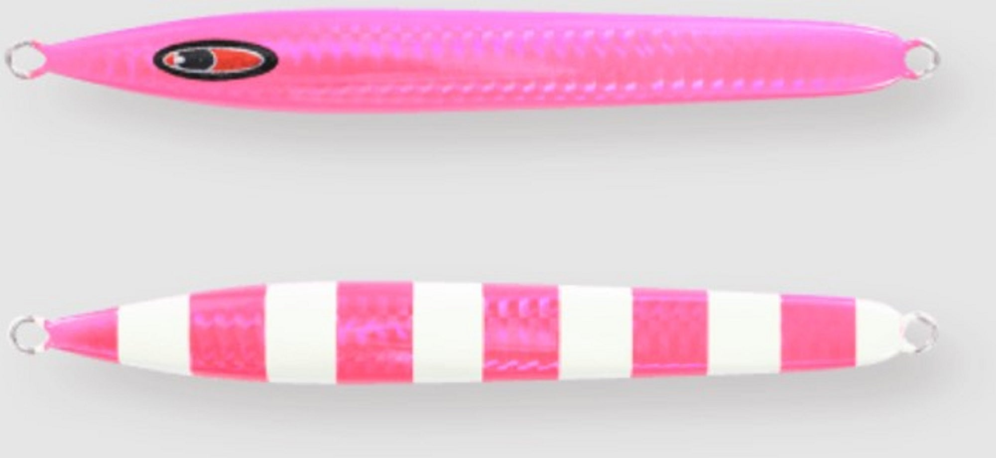 Seafloor Control Metal Jig Arc 290 grams Chart Pink Zebra Glow GR (0967)