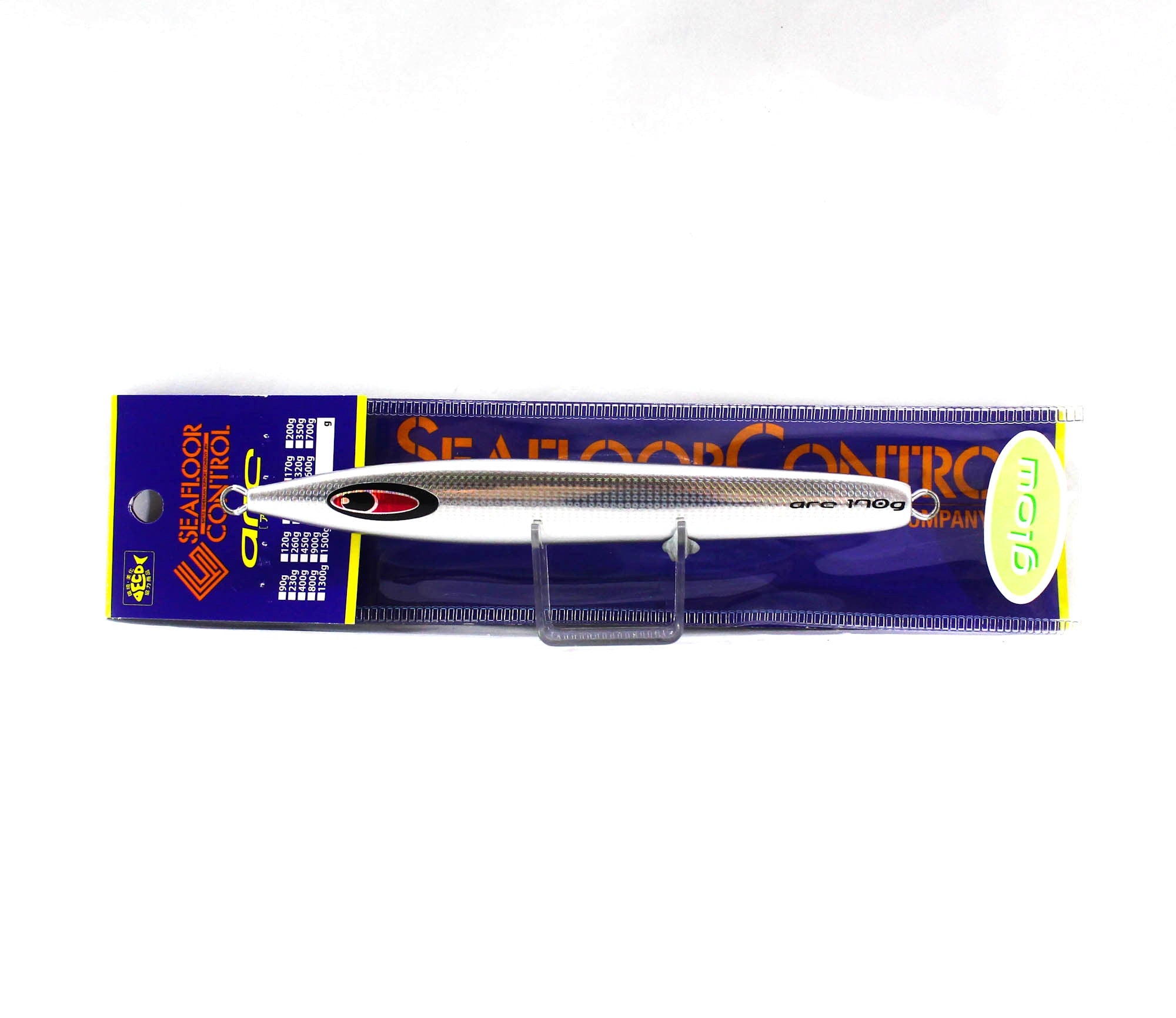 Seafloor Control Metal Jig Arc 170 grams Pearl Zebra Glow GR (6372)