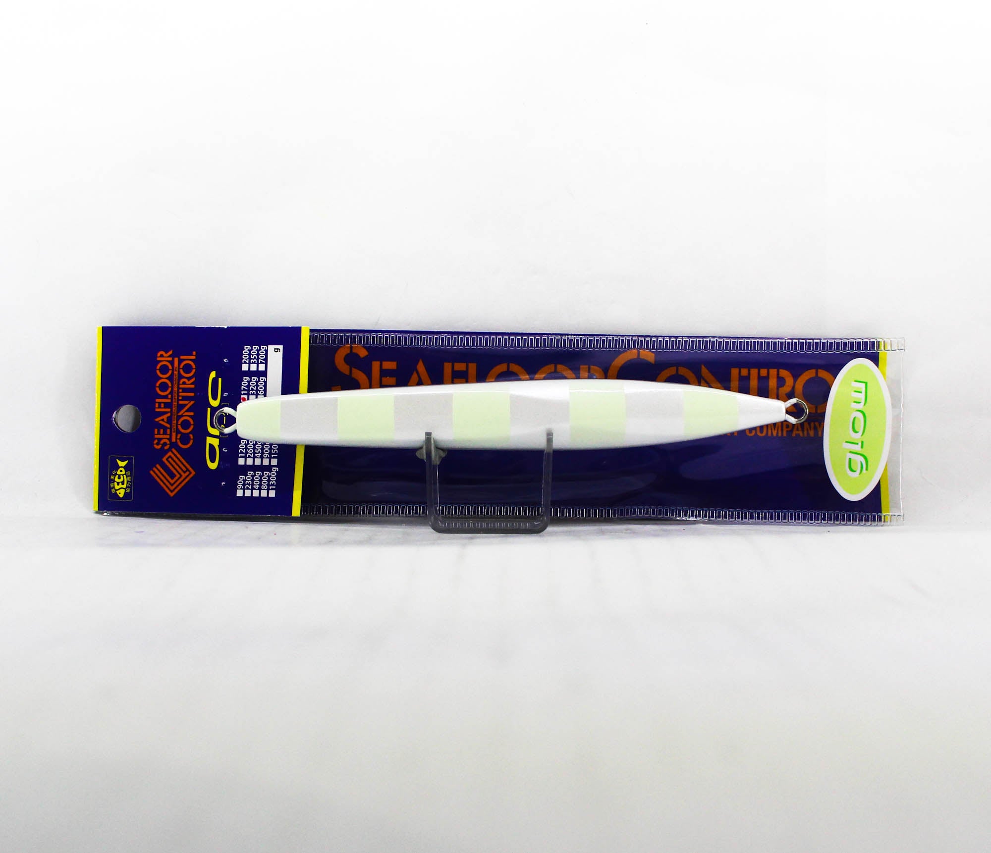 Seafloor Control Metal Jig Arc 170 grams Pearl Zebra Glow GR (6372)
