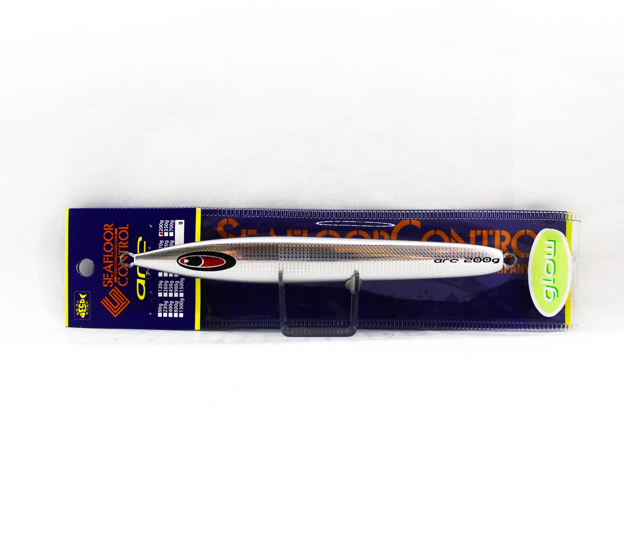 Seafloor Control Metal Jig Arc 200 grams Pearl Zebra Glow GR (6389)