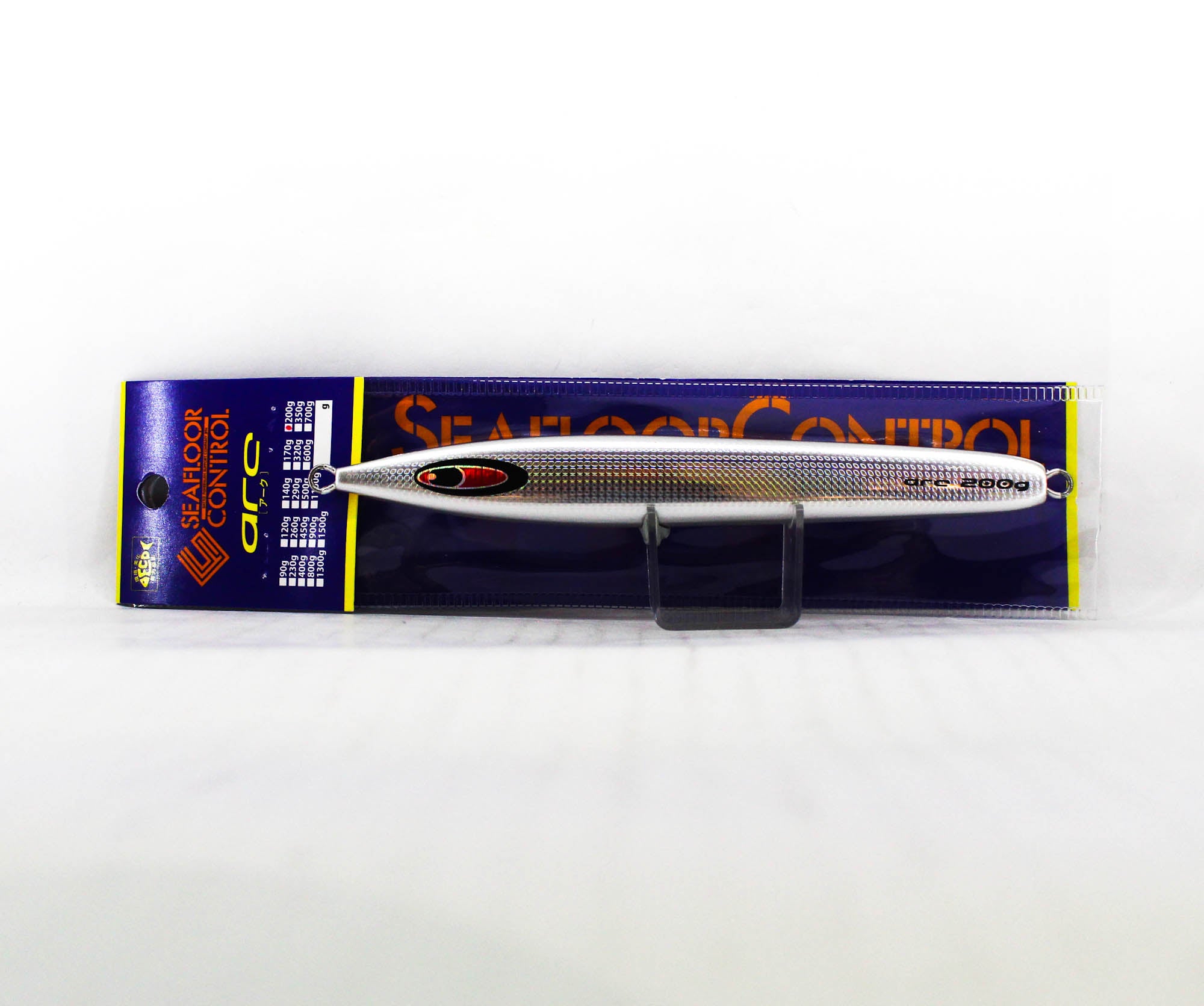 Seafloor Control Metal Jig Arc 200 grams Zebra Orange GR (7522)