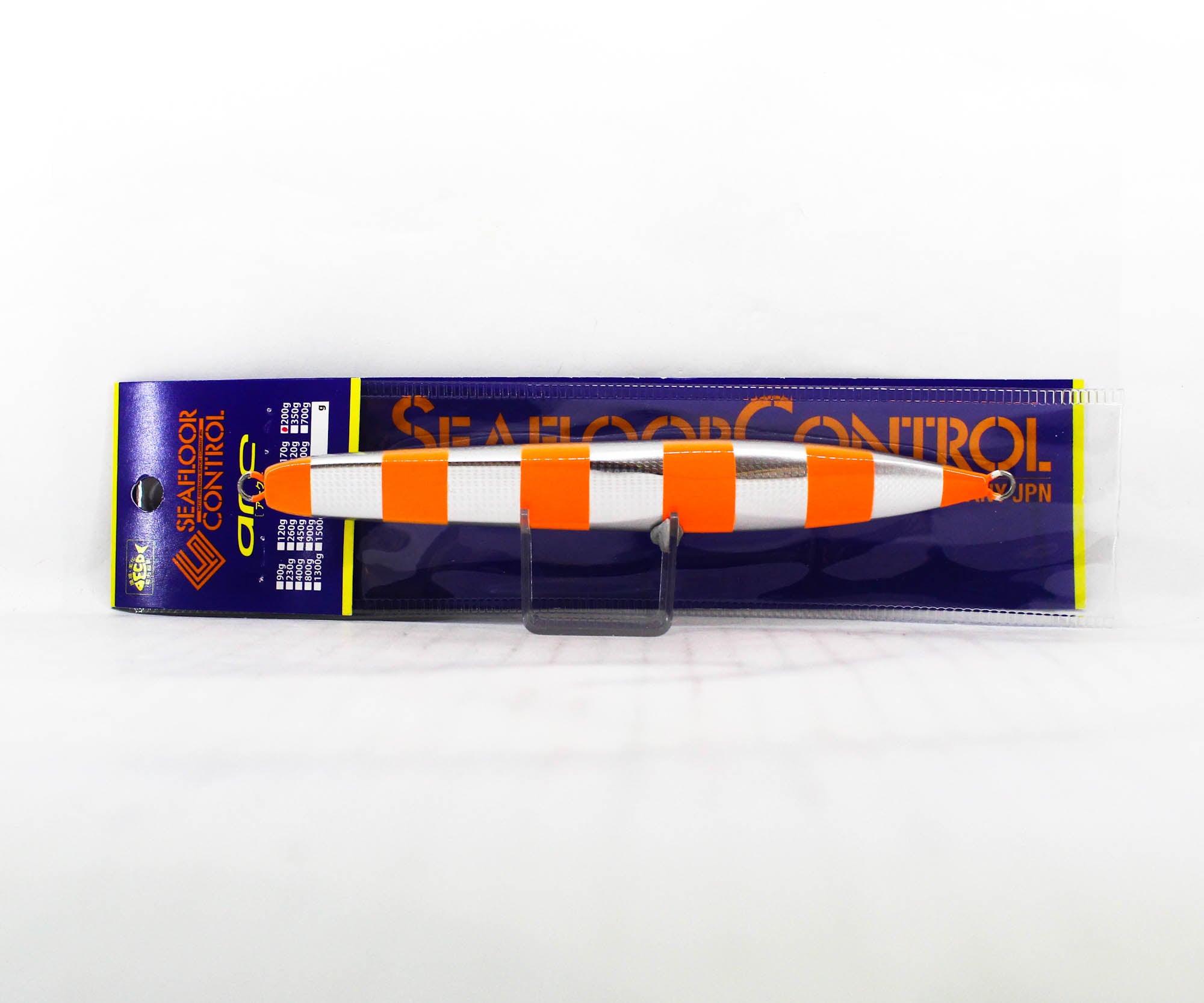 Seafloor Control Metal Jig Arc 200 grams Zebra Orange GR (7522)