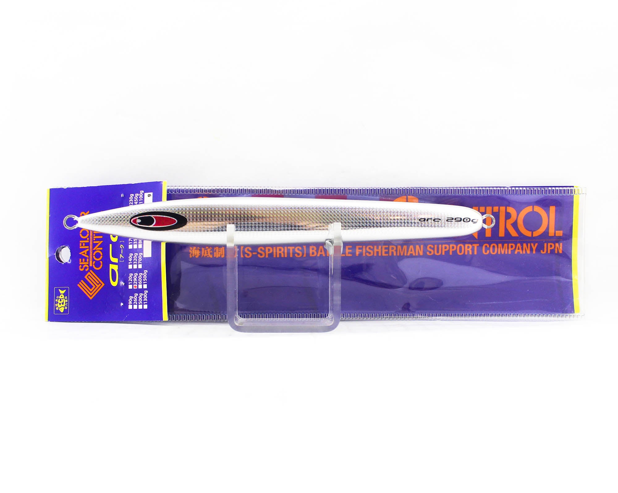 Seafloor Control Metal Jig Arc 290 grams Zebra Orange GR (7553)