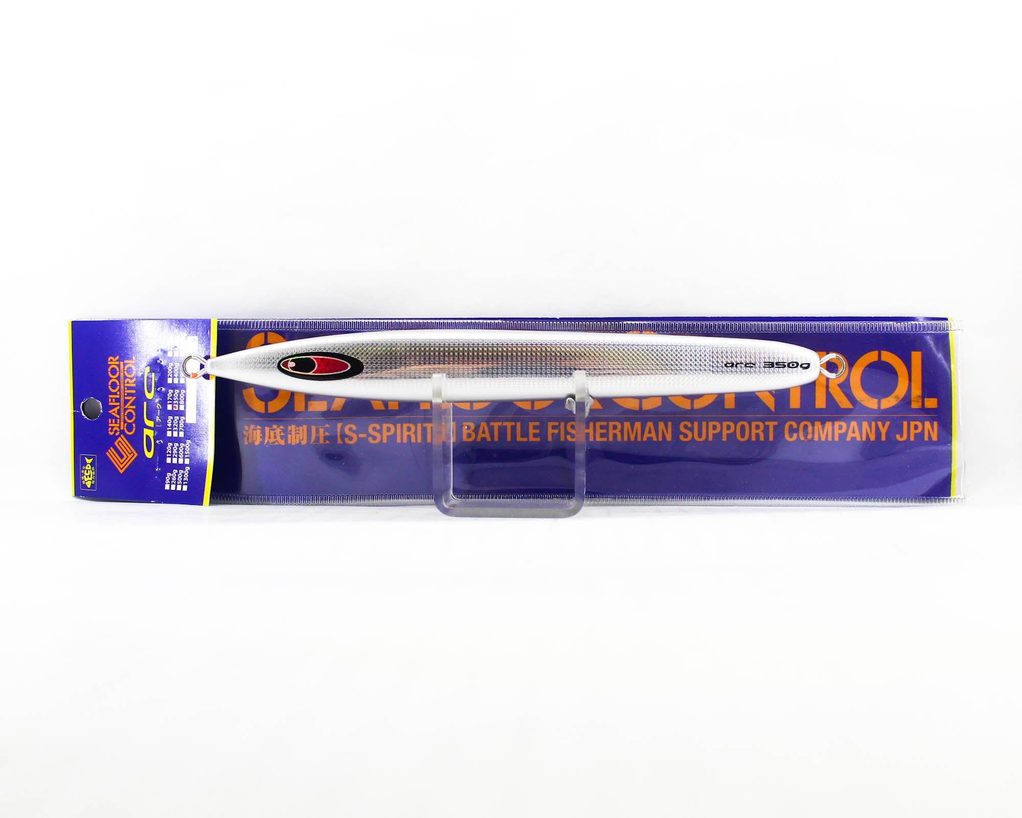Seafloor Control Metal Jig Arc 350 grams Zebra Orange GR (7577)