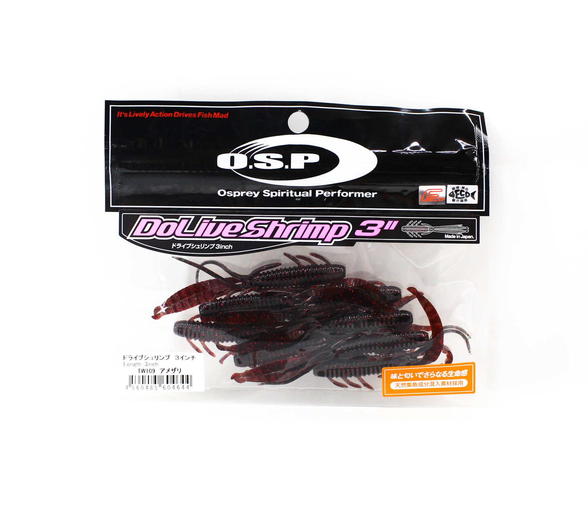 OSP Soft Lure Dolive Shrimp 3 Inches TW-109 (4644)