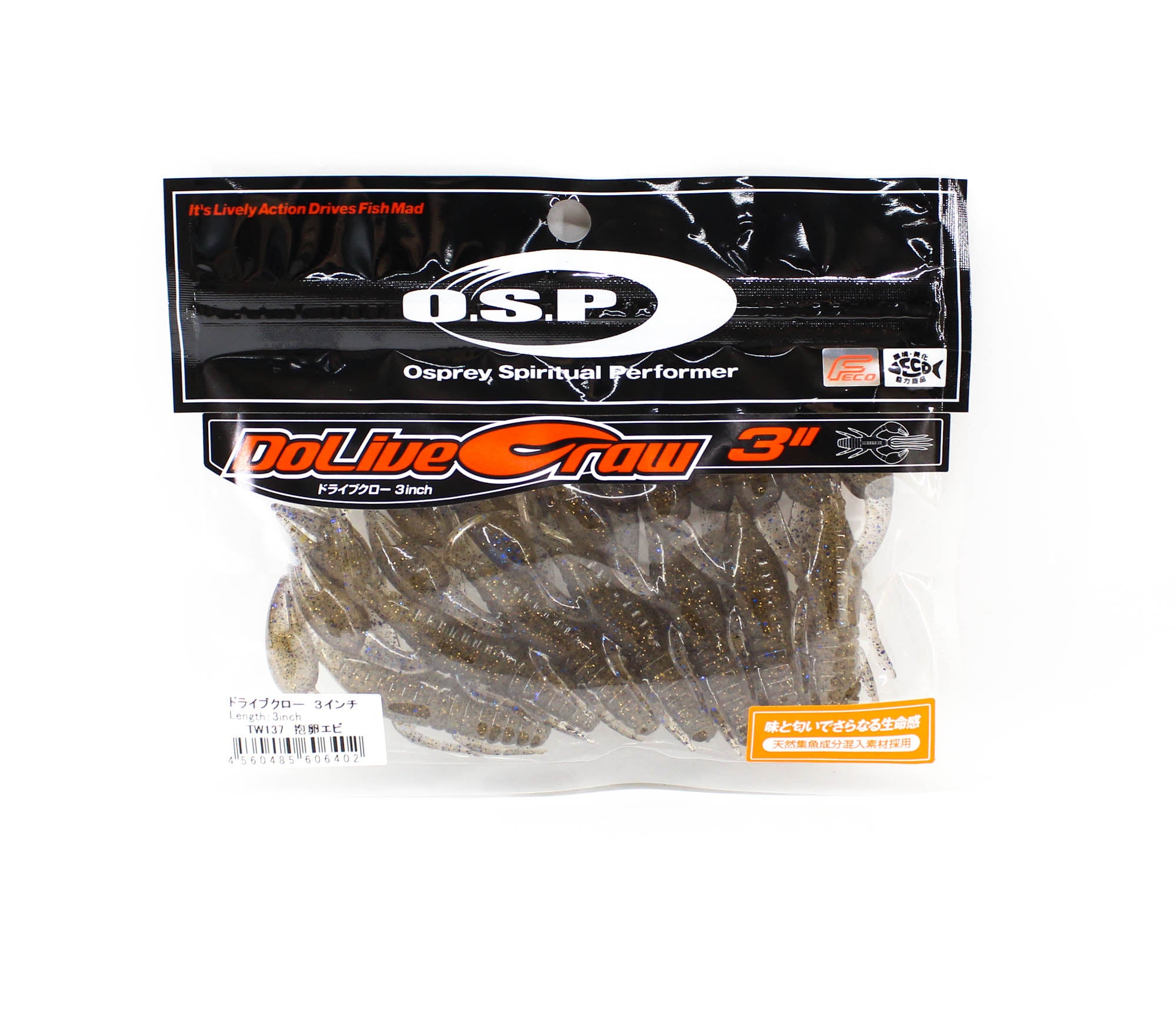 OSP Soft Lure Dolive Craw 3 Inches TW-137 (6402)