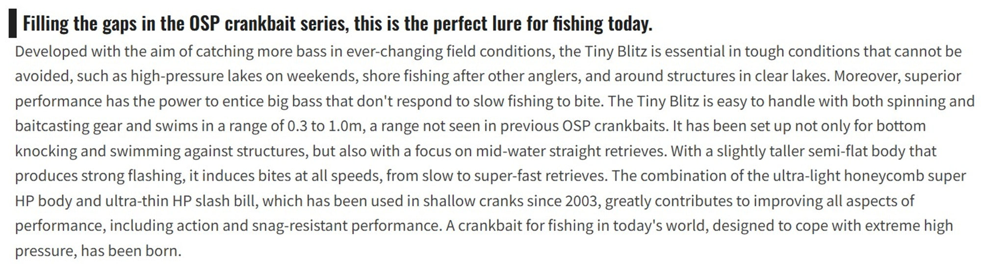 OSP Blitz Tiny 46 mm 6.5 grams Floating Lure PGF48 (0652)