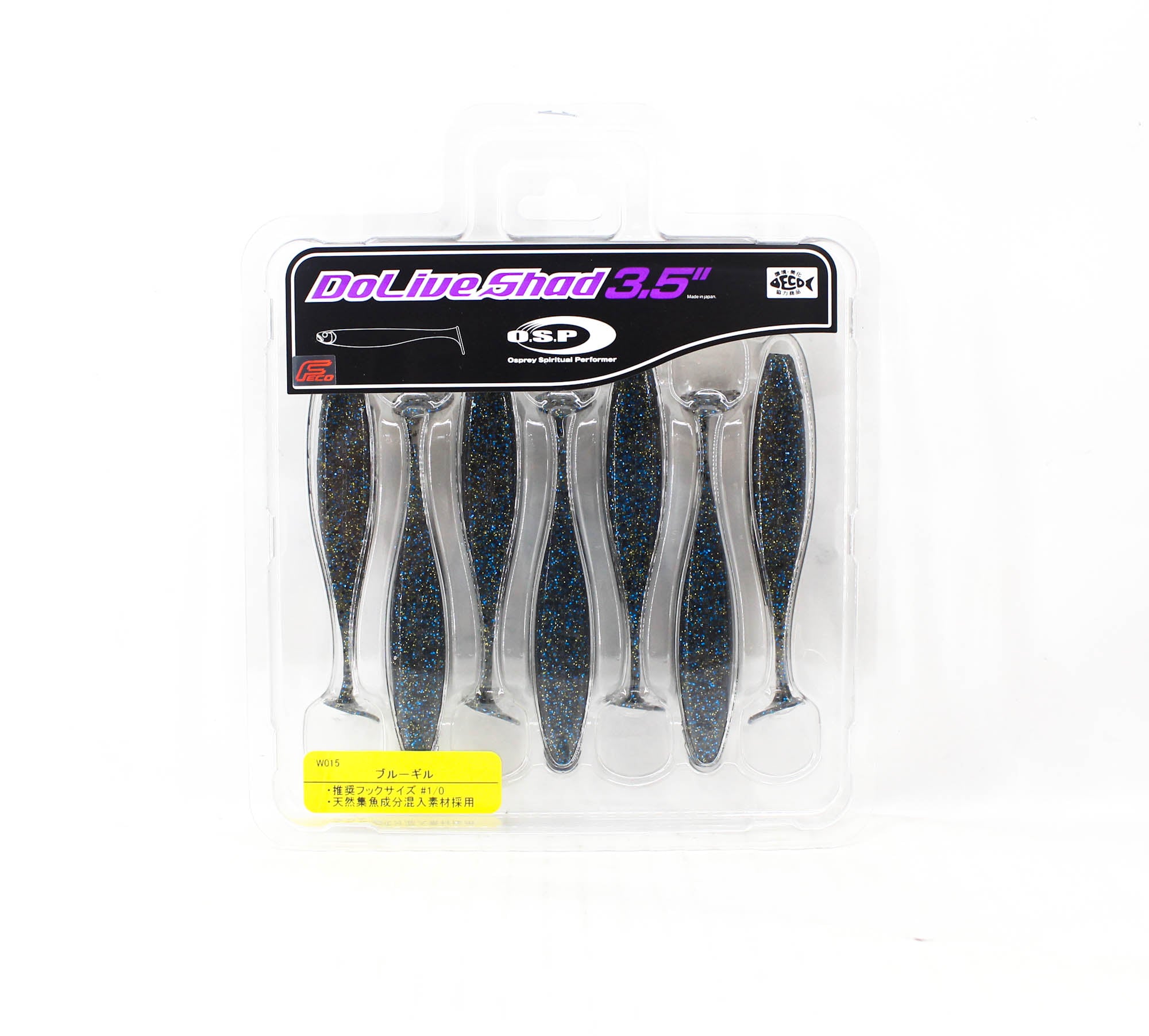 OSP Soft Lure Dolive Shad 3.5 Inches W-015 (2663)