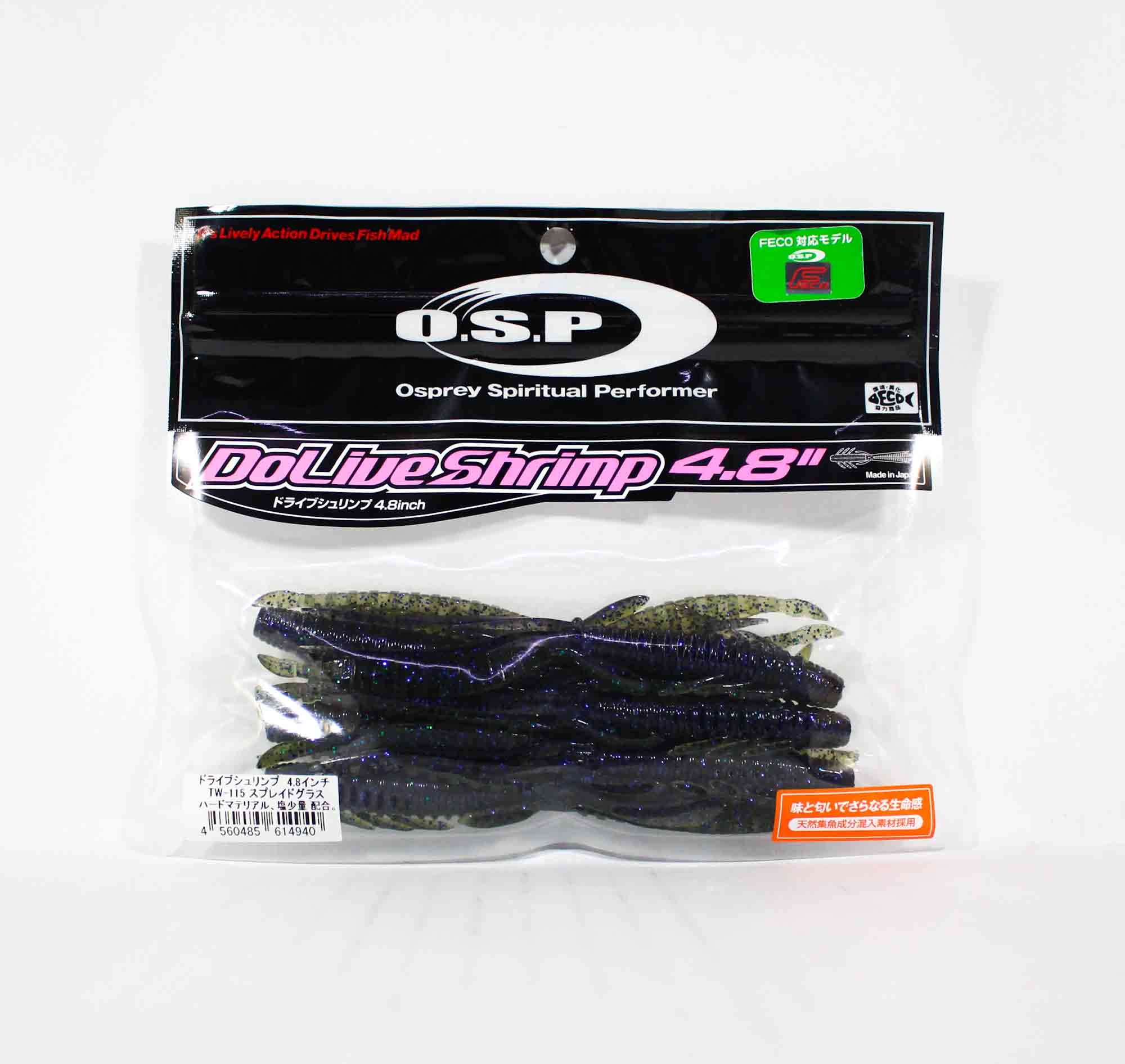 OSP Soft Lure Dolive Shrimp 4.8 Inches TW-115 (4940)