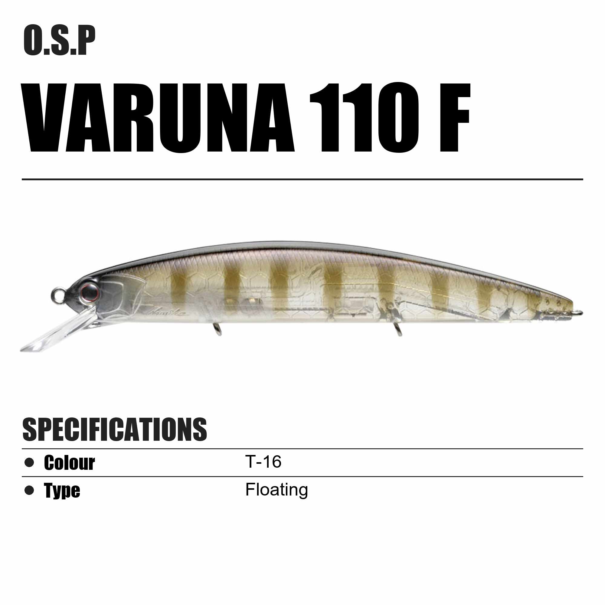 OSP Varuna 110 F Floating Minnow Lure T-16 (5084)