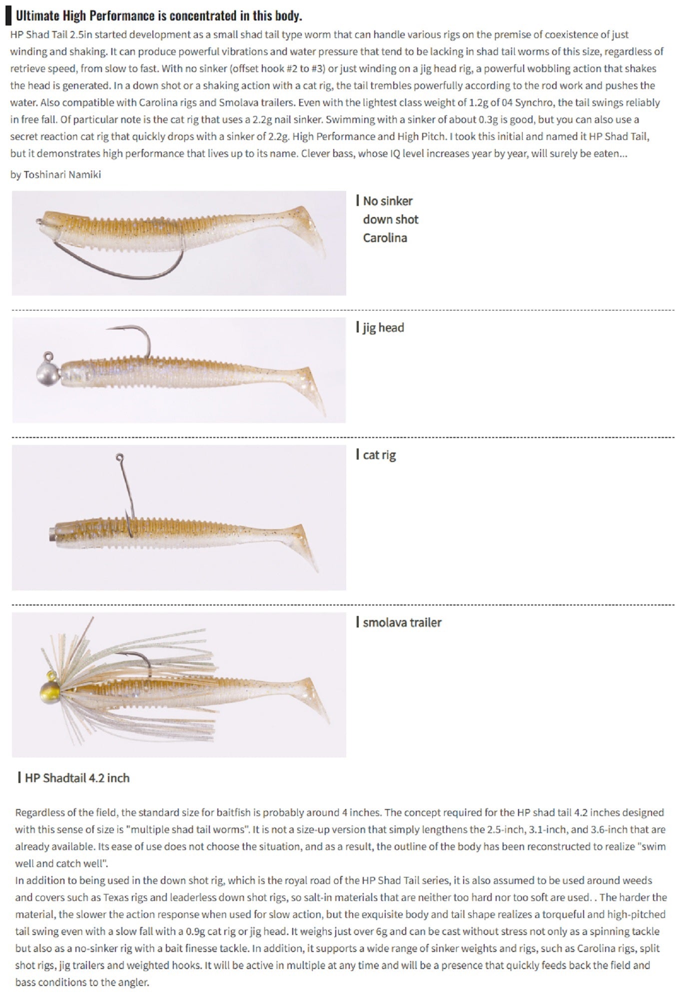Sale OSP Soft Lure HP Shad Tail 2.5 Inches TW-126 (9532)