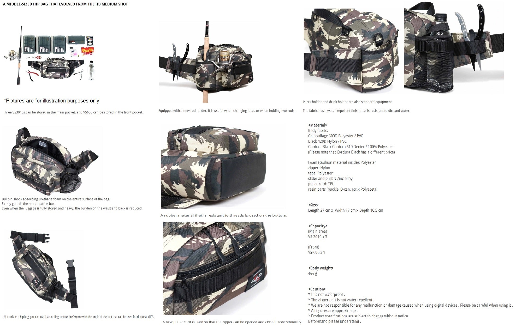 LSD Hip Bag Medium Shot Neo 17 x 27 x 10.5 cm Blue Camo (4112)