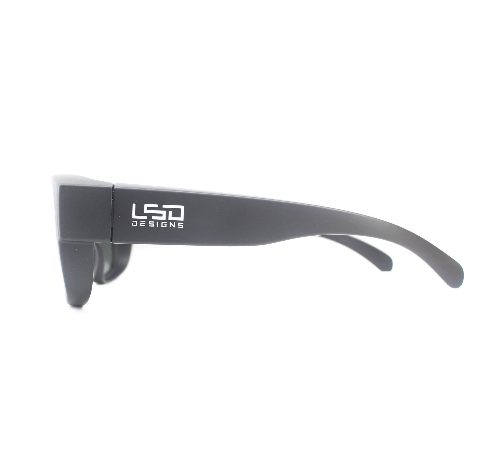 LSD Sunglasses Overglasses Type 2 Matte Black/Gray Green (4860)