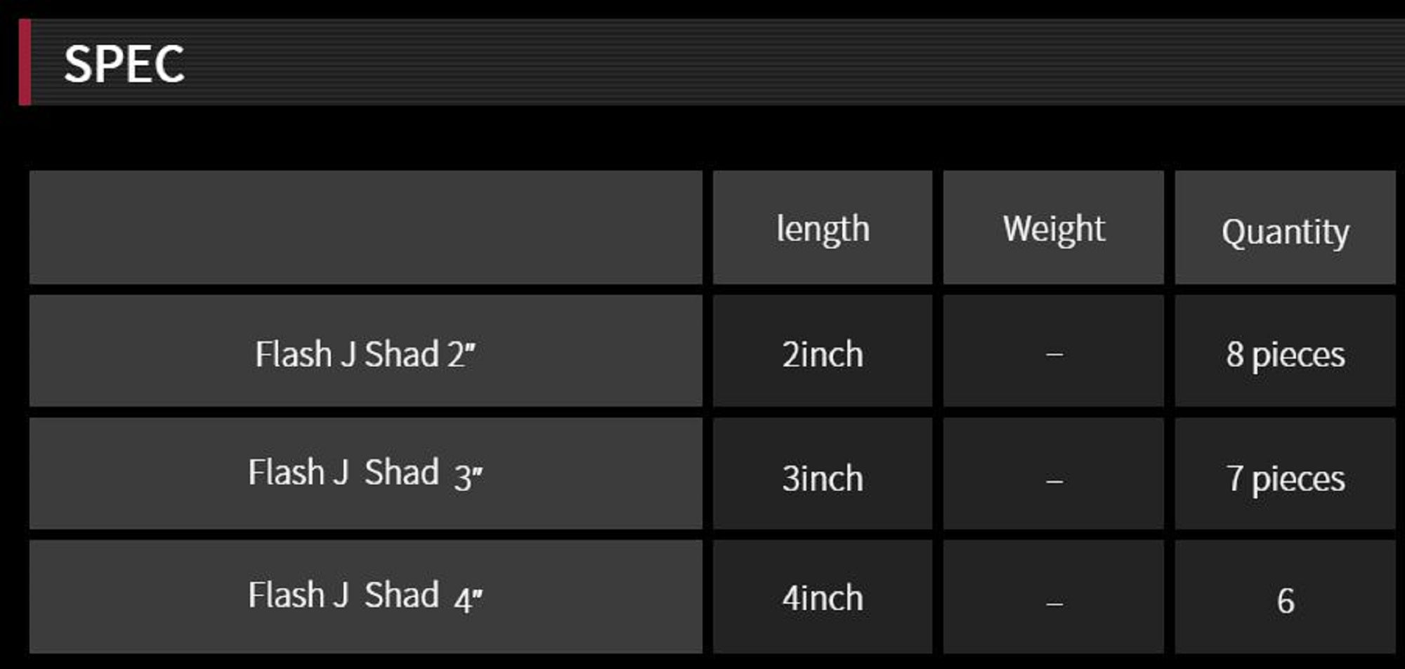 Fish Arrow Soft Lure Flash J Shad 3 Inch 7 Piece per pack #06 (1000)